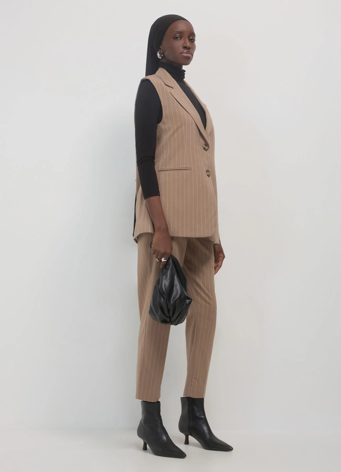 Gilet monopetto gessato - Image 4