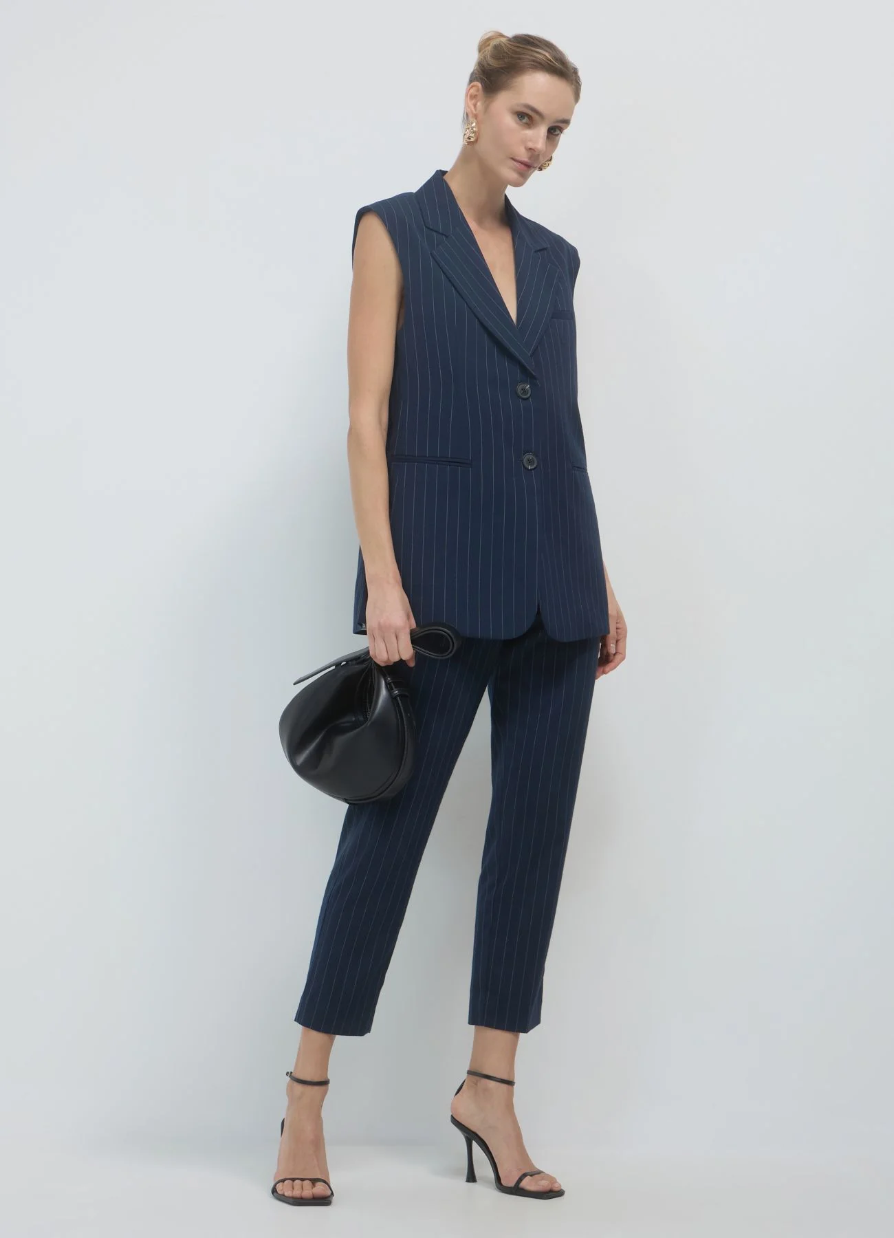 Gilet monopetto gessato - Image 2