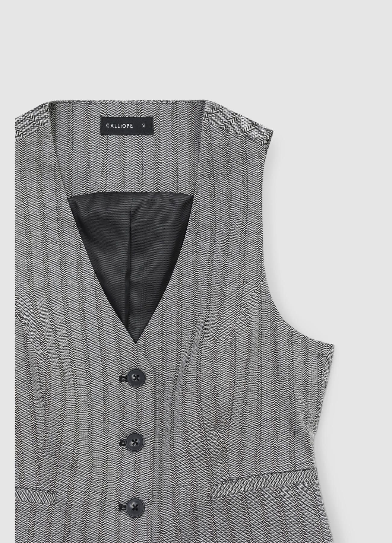 Gilet tessuto spigato - Image 5