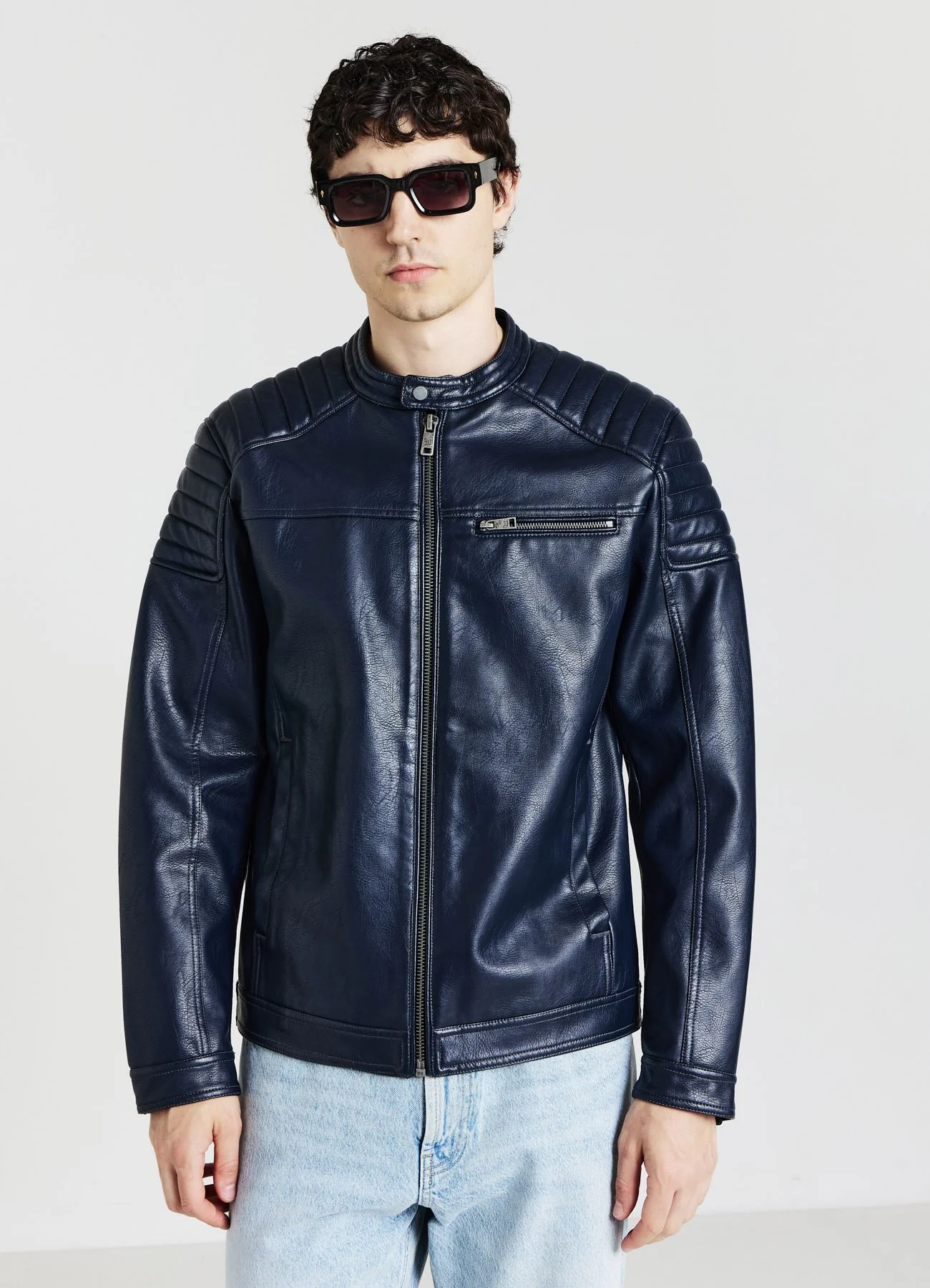 Giubbotto biker similpelle - Image 3