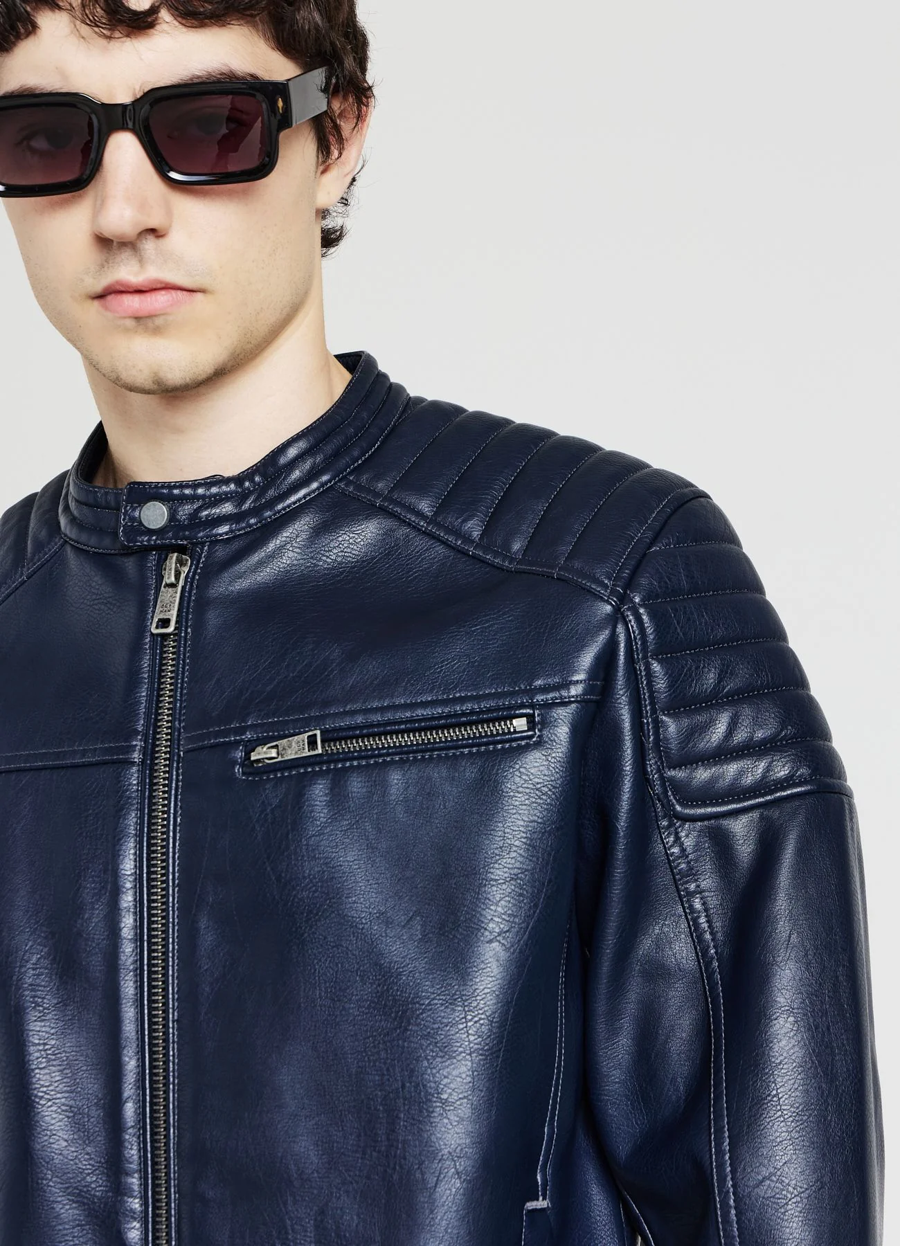 Giubbotto biker similpelle - Image 4