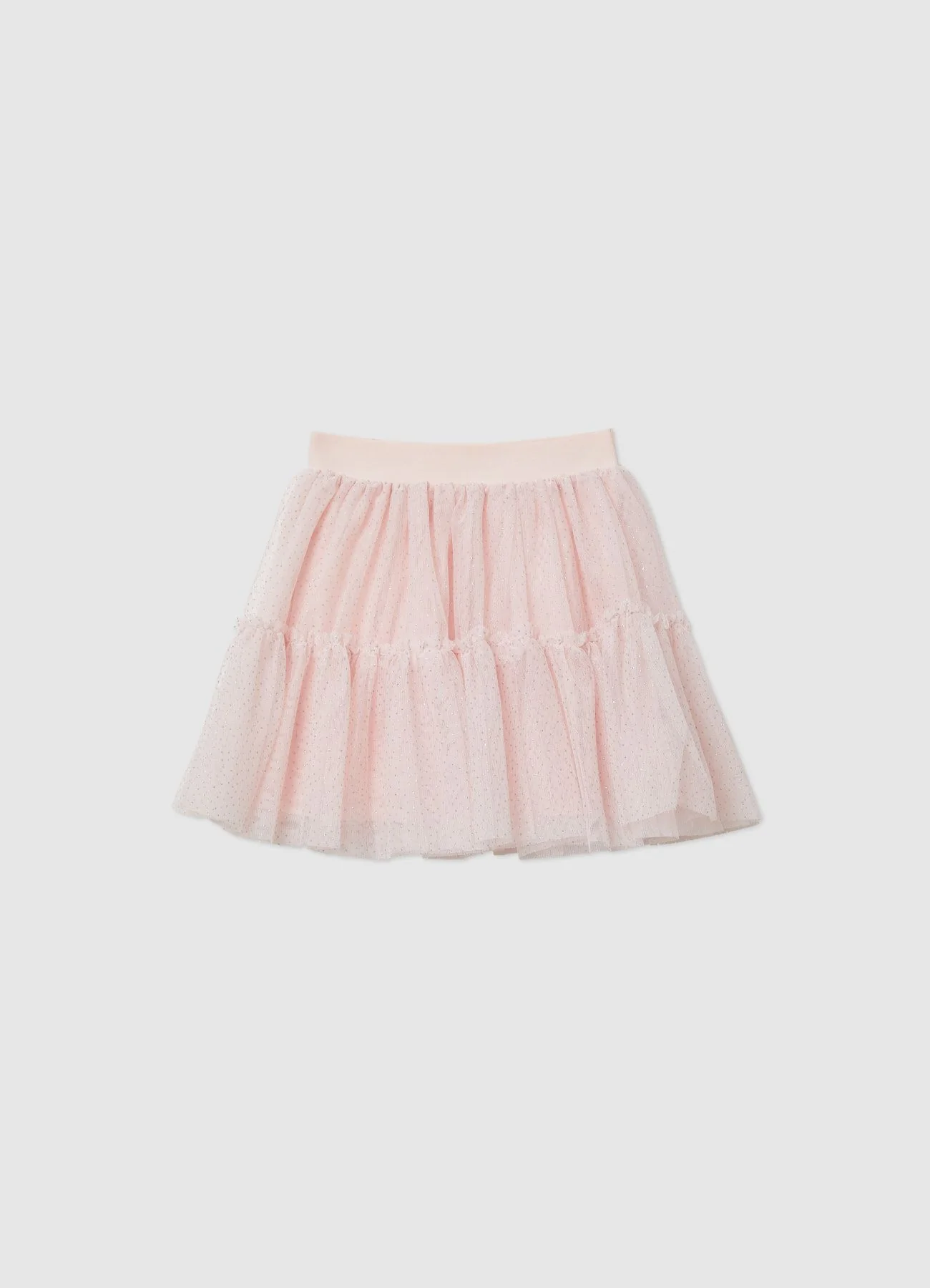 Gonna con balze in tulle glitter - Image 2