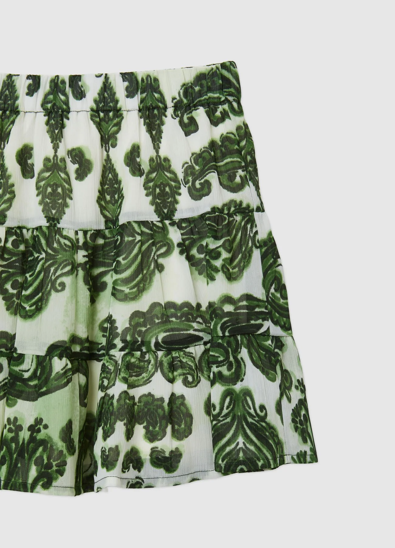 Gonna corta a balze con stampa paisley - Image 6