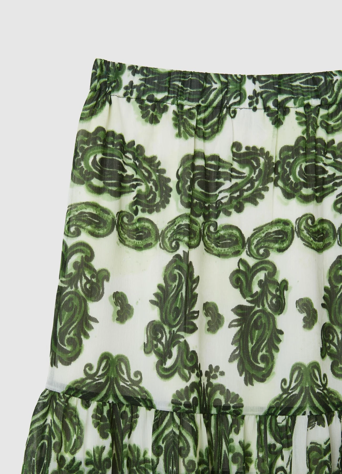 Gonna longuette a balze con stampa paisley - Image 6