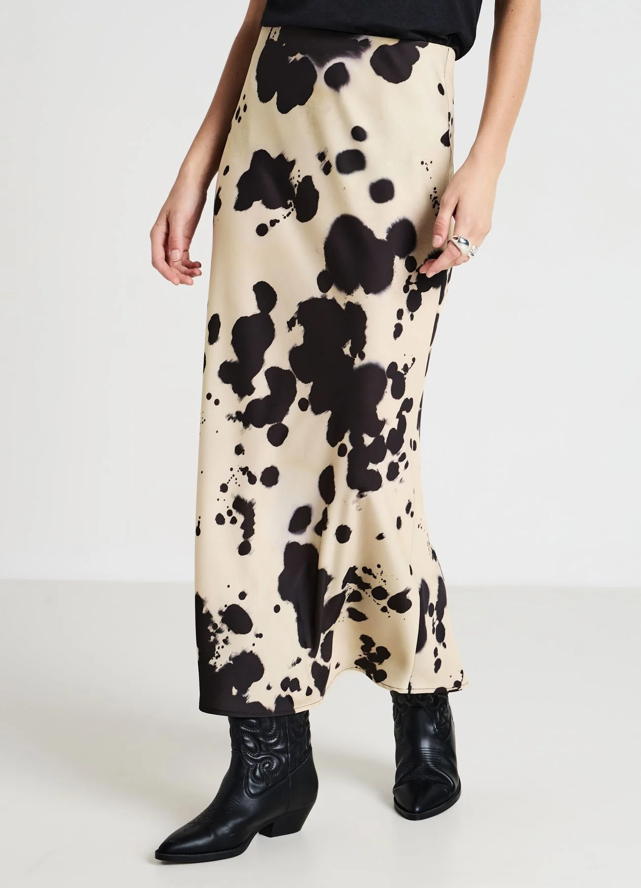 Gonna longuette animalier svasata - Image 4