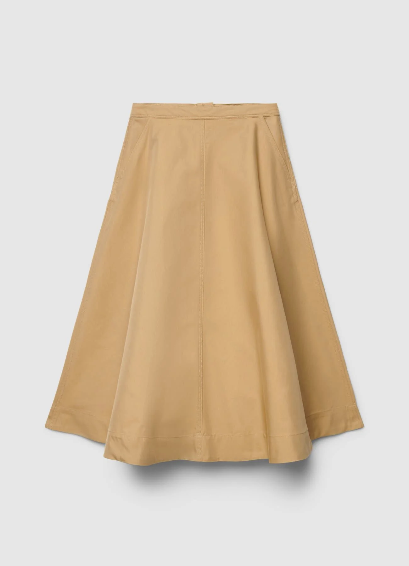 Gonna longuette svasata con tasche - Image 4