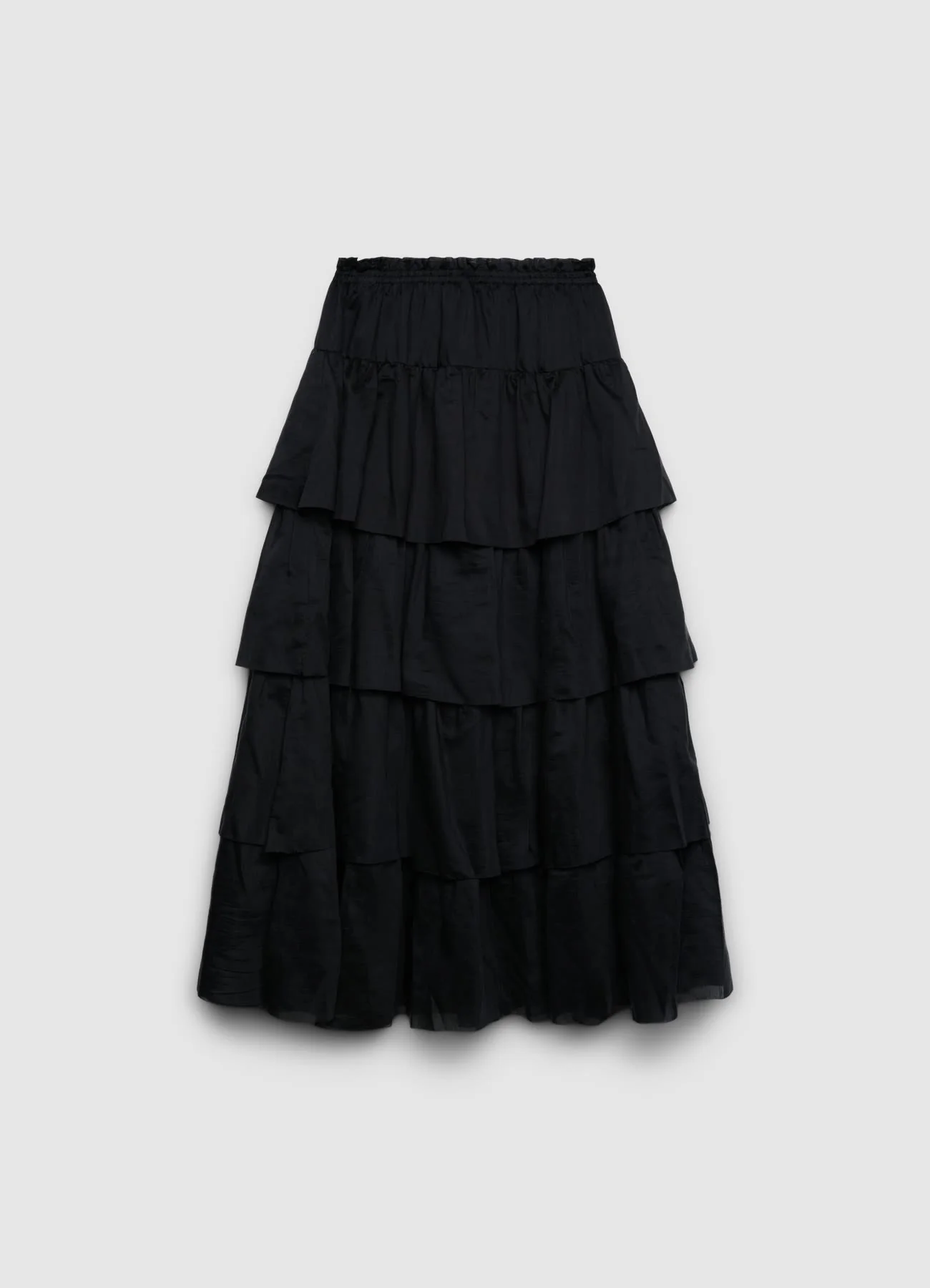 Gonna lunga a balze con vita elasticizzata - Image 5