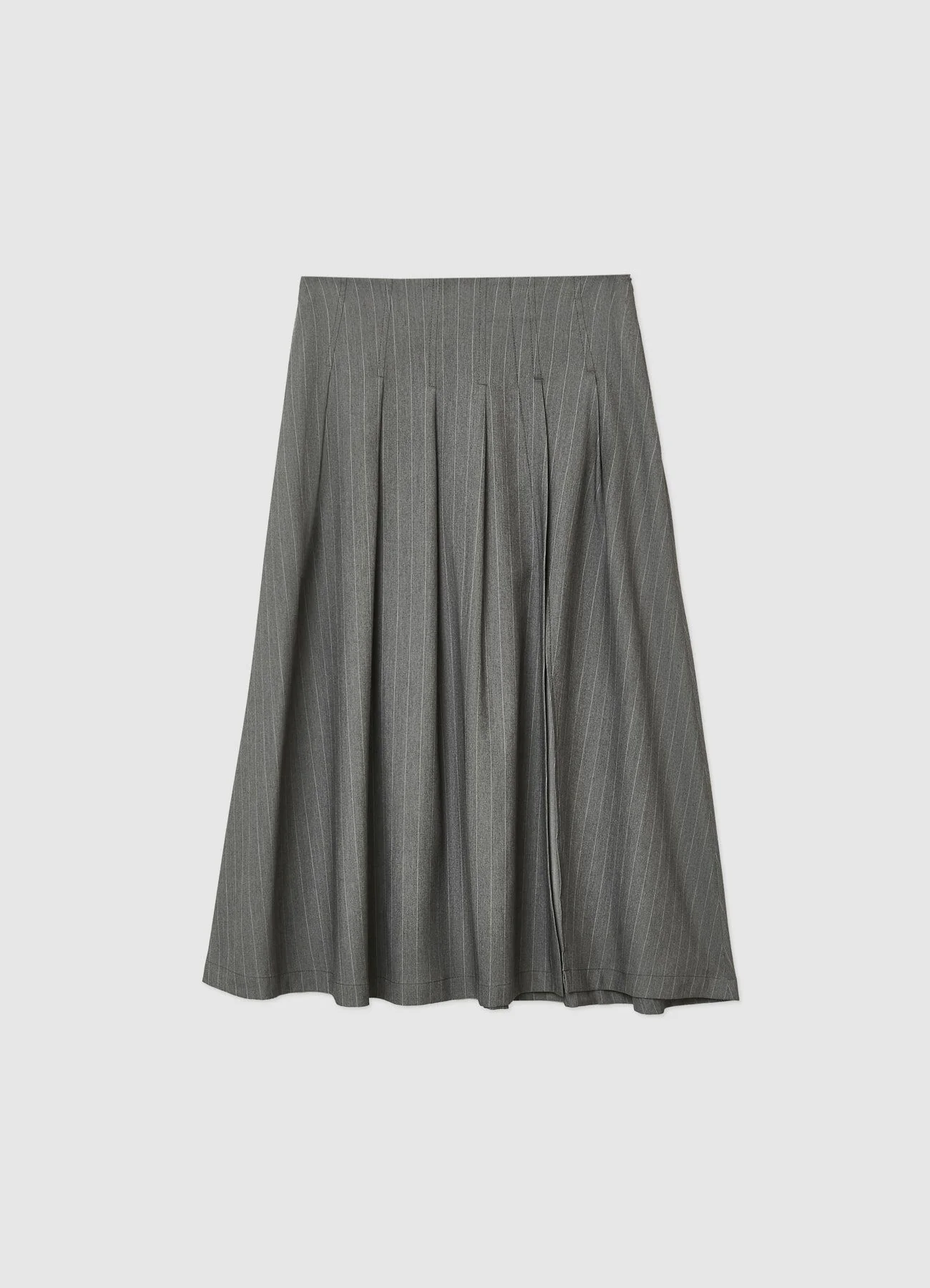 Gonna midi a pieghe gessata - Image 6