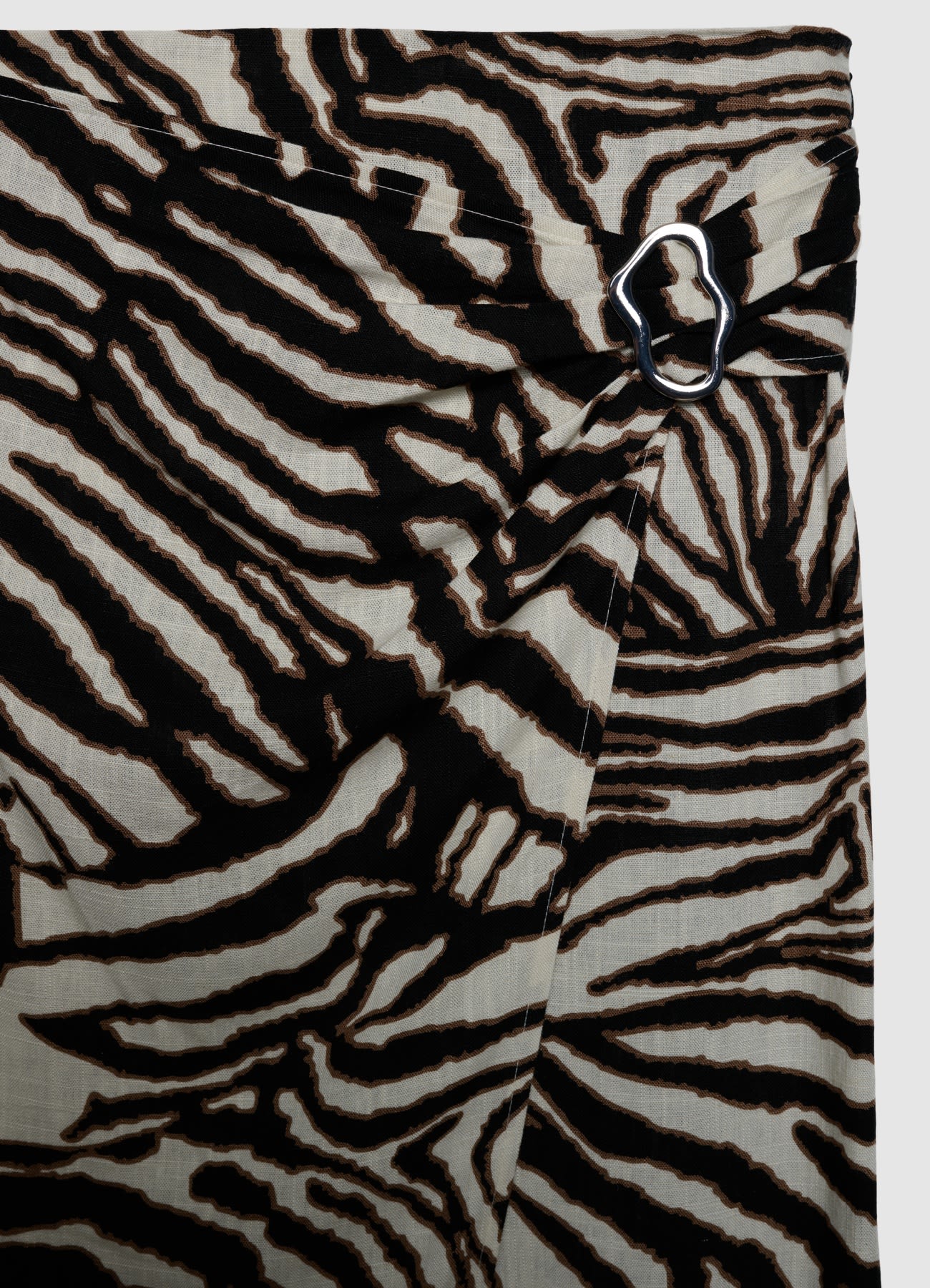 Gonna midi a portafoglio con stampa animalier - Image 4