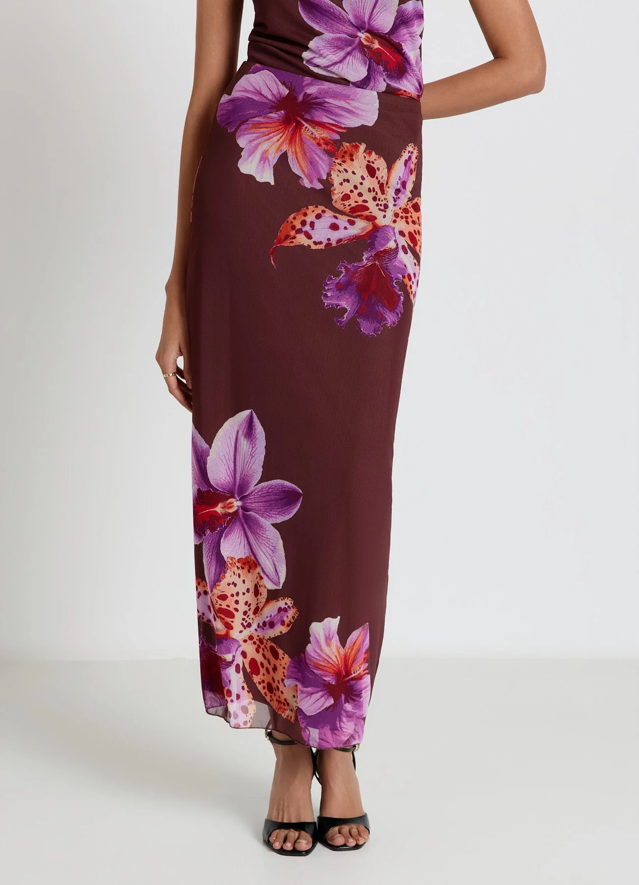 Gonna midi a tubino con stampa floreale - Image 2