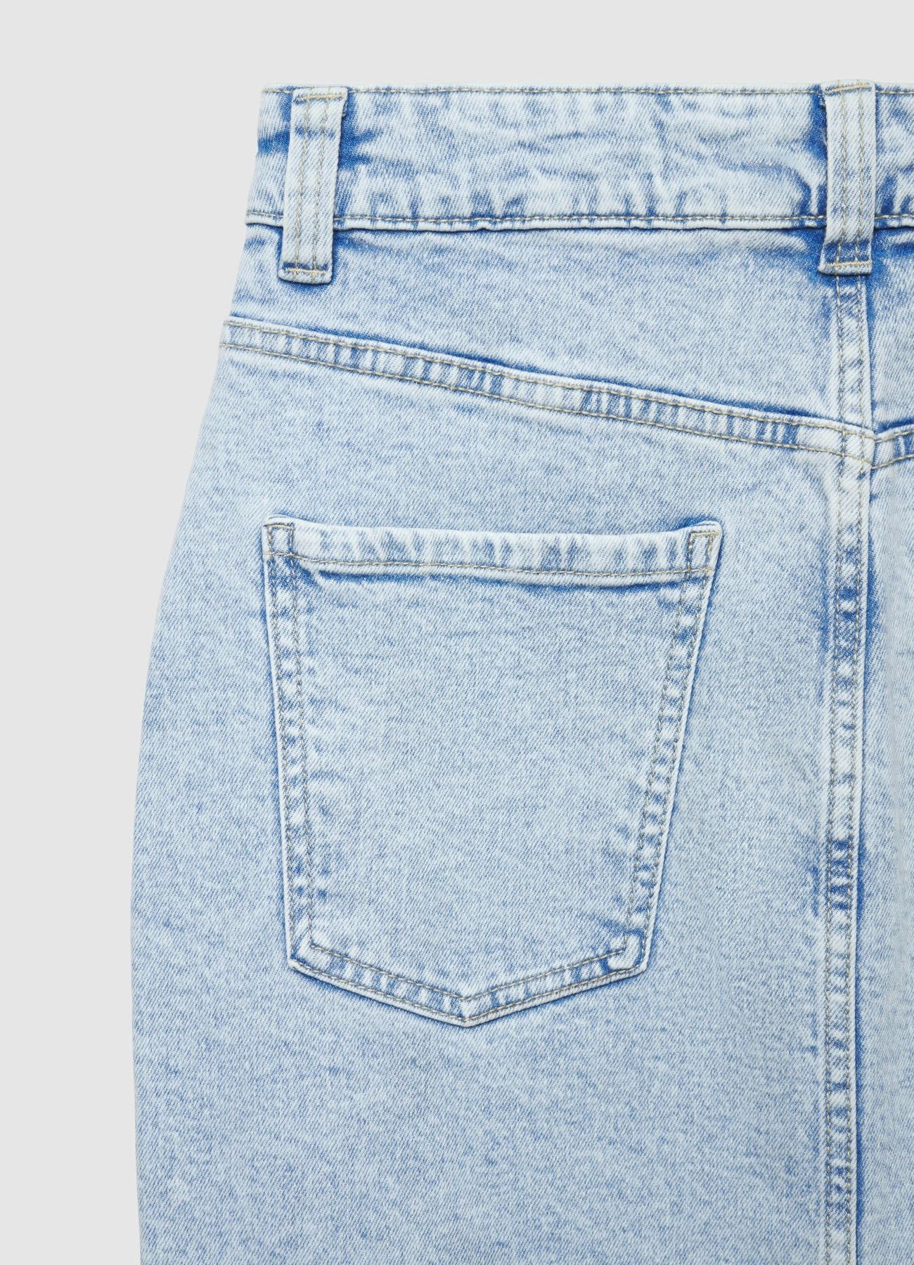 Gonna midi in denim con spacco - Image 5