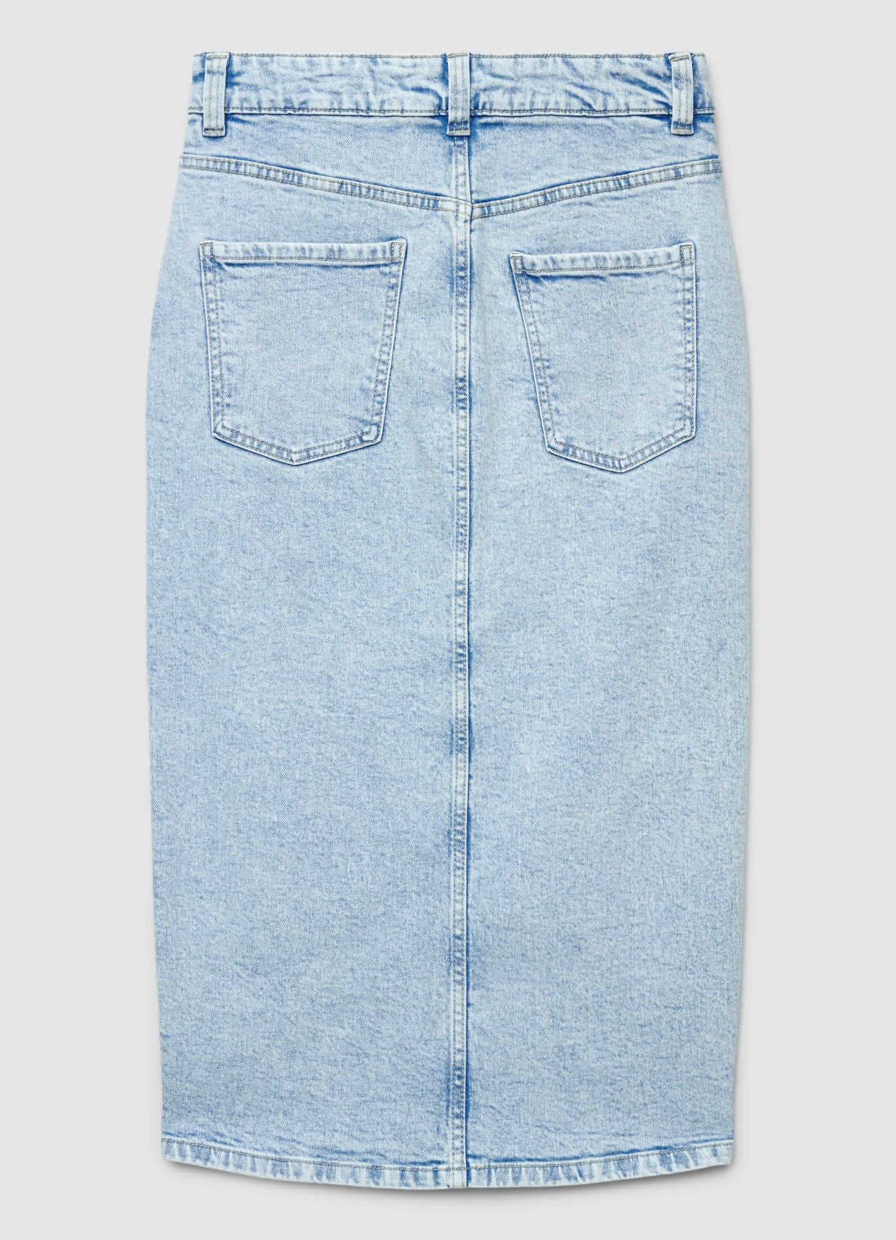 Gonna midi in denim con spacco - Image 6