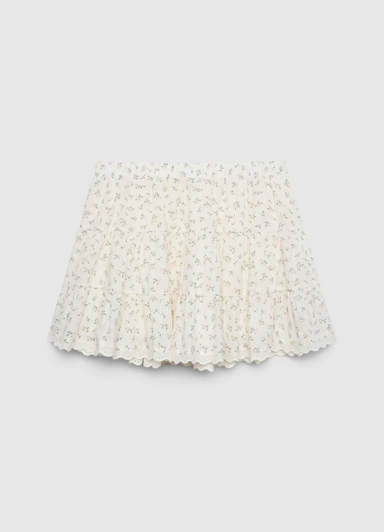 Gonna-pantalone a balze con stampa fiori - Image 5