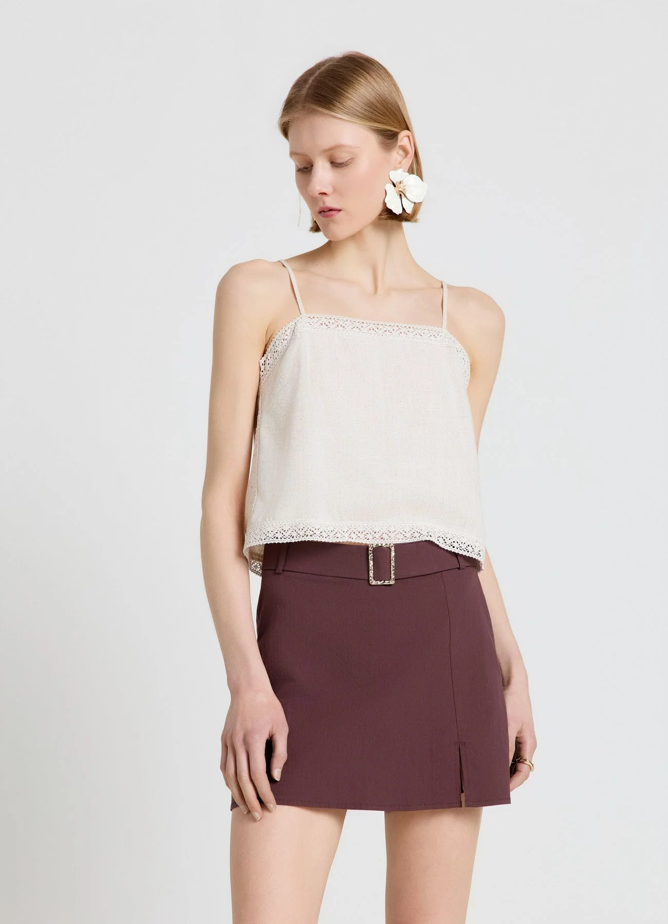 Gonna-pantalone con cintura e fibbia - Image 7