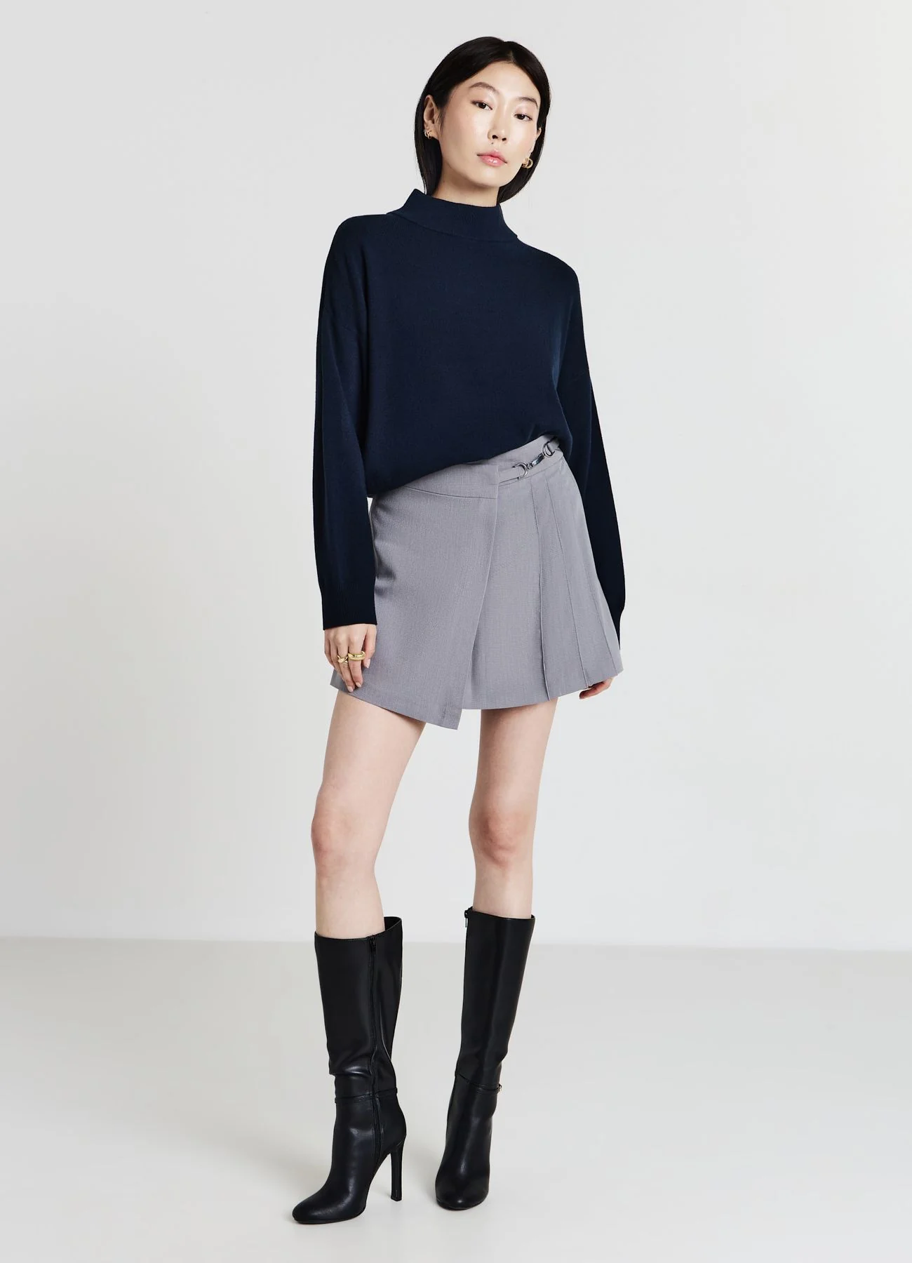 Gonna-pantalone con pieghe