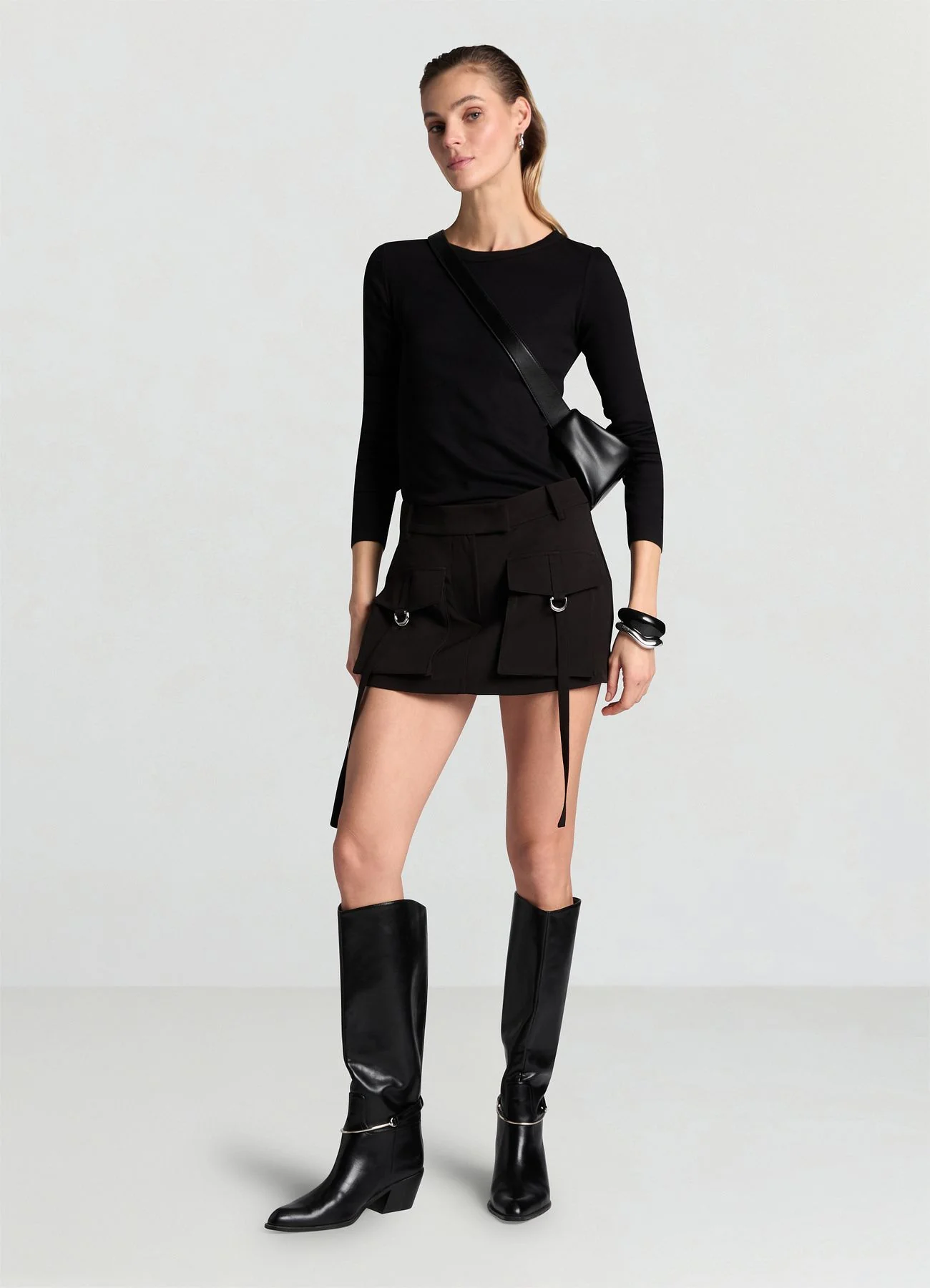 Gonna-pantalone con tasche cargo