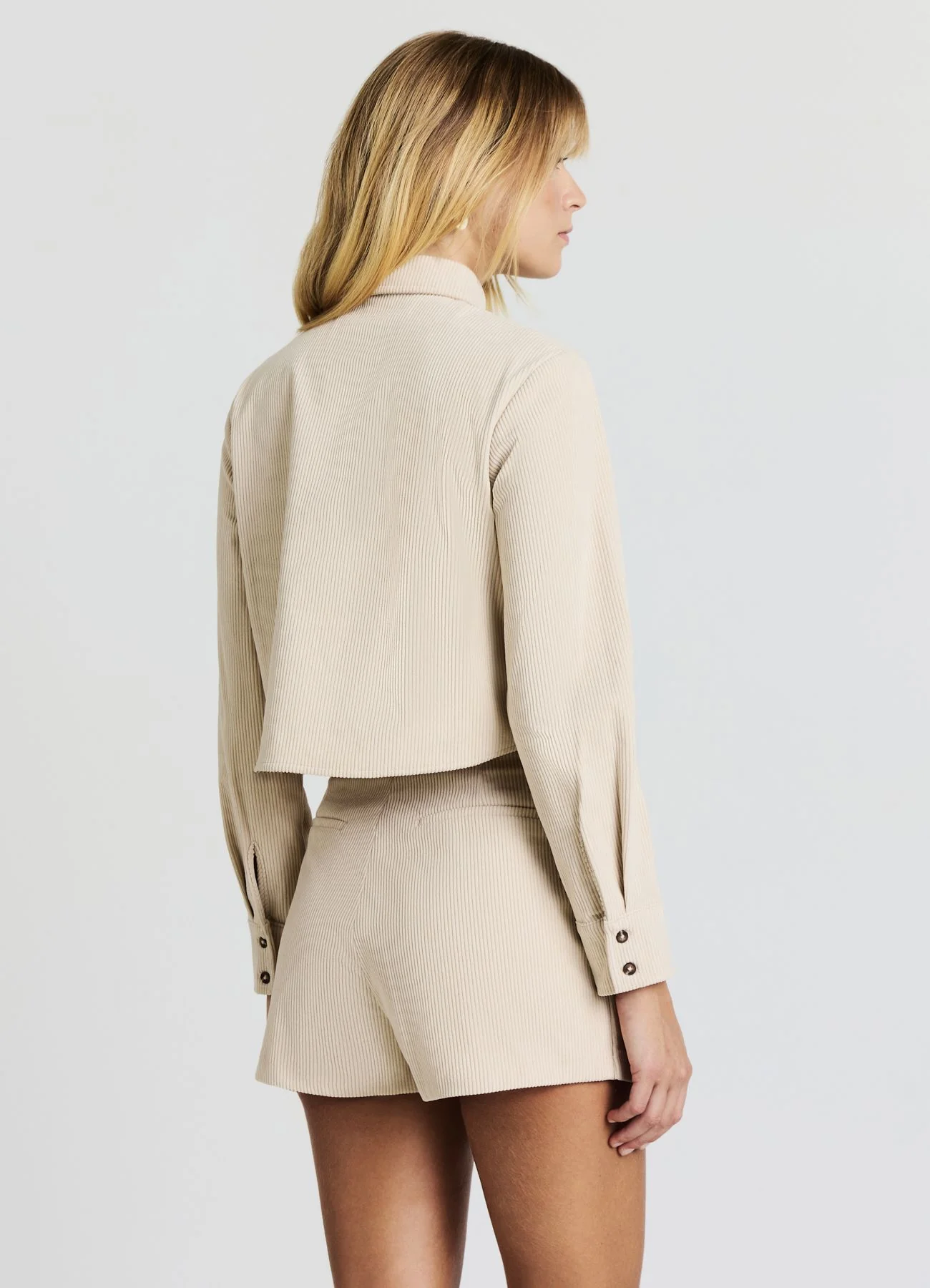 Gonna-pantalone effetto velluto a coste