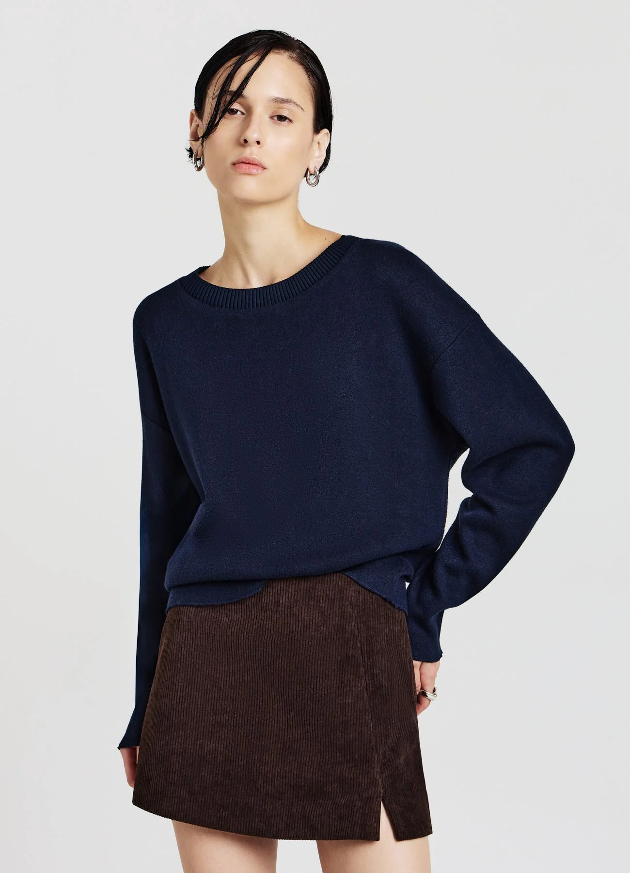 Gonna-pantalone effetto velluto