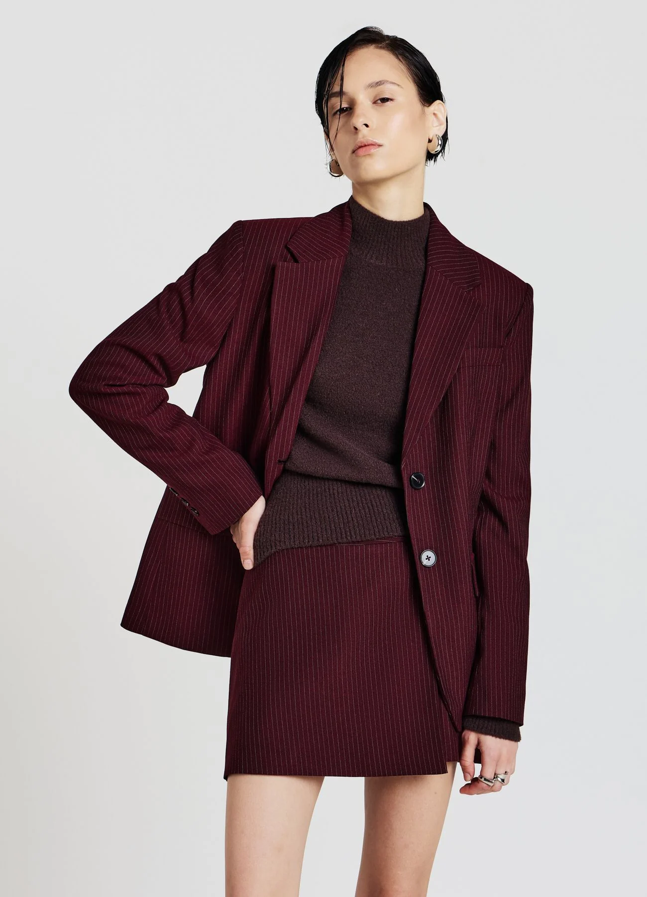 Gonna-pantalone gessato - Image 7