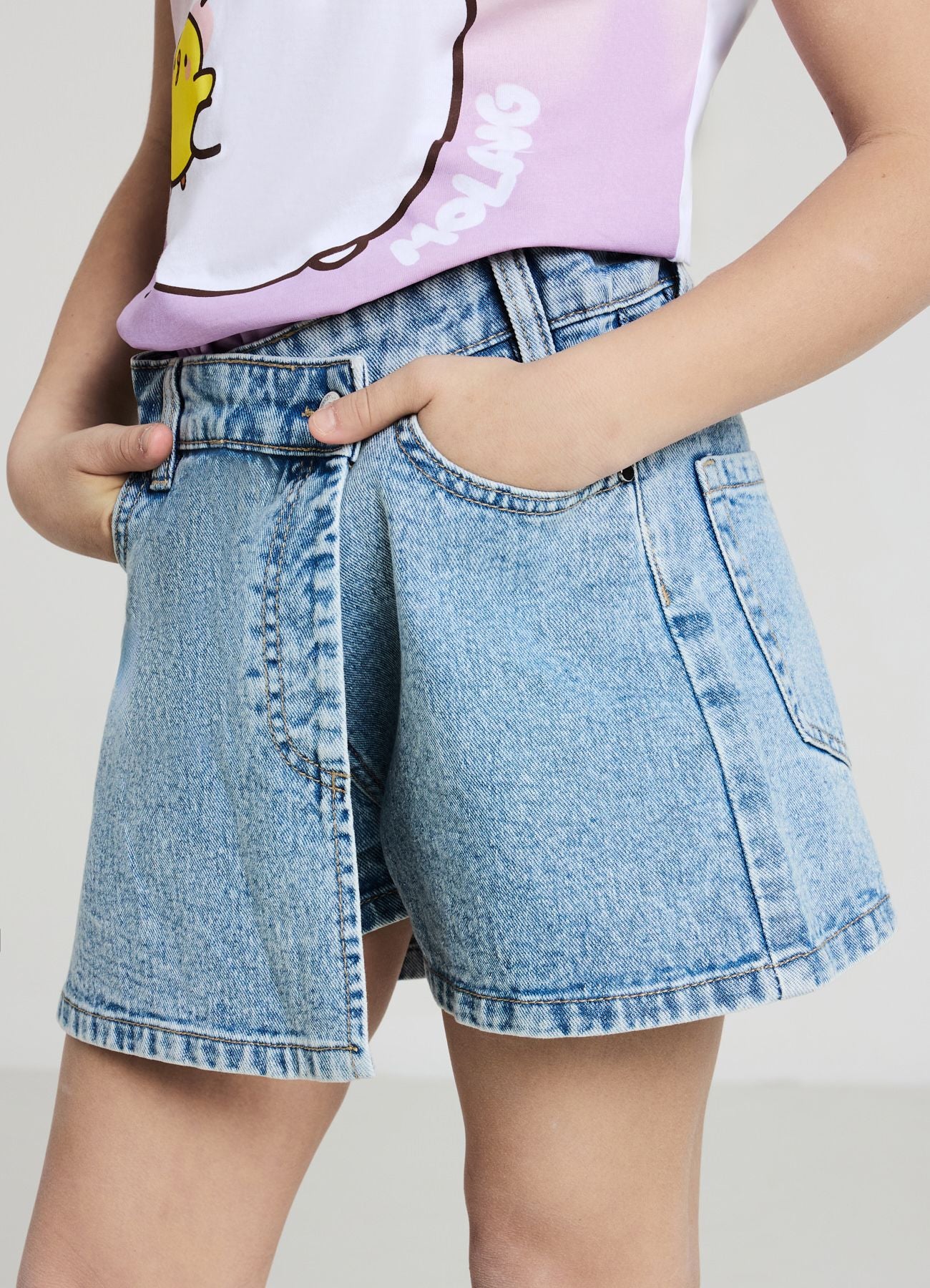 Gonna pantalone in denim - Image 2