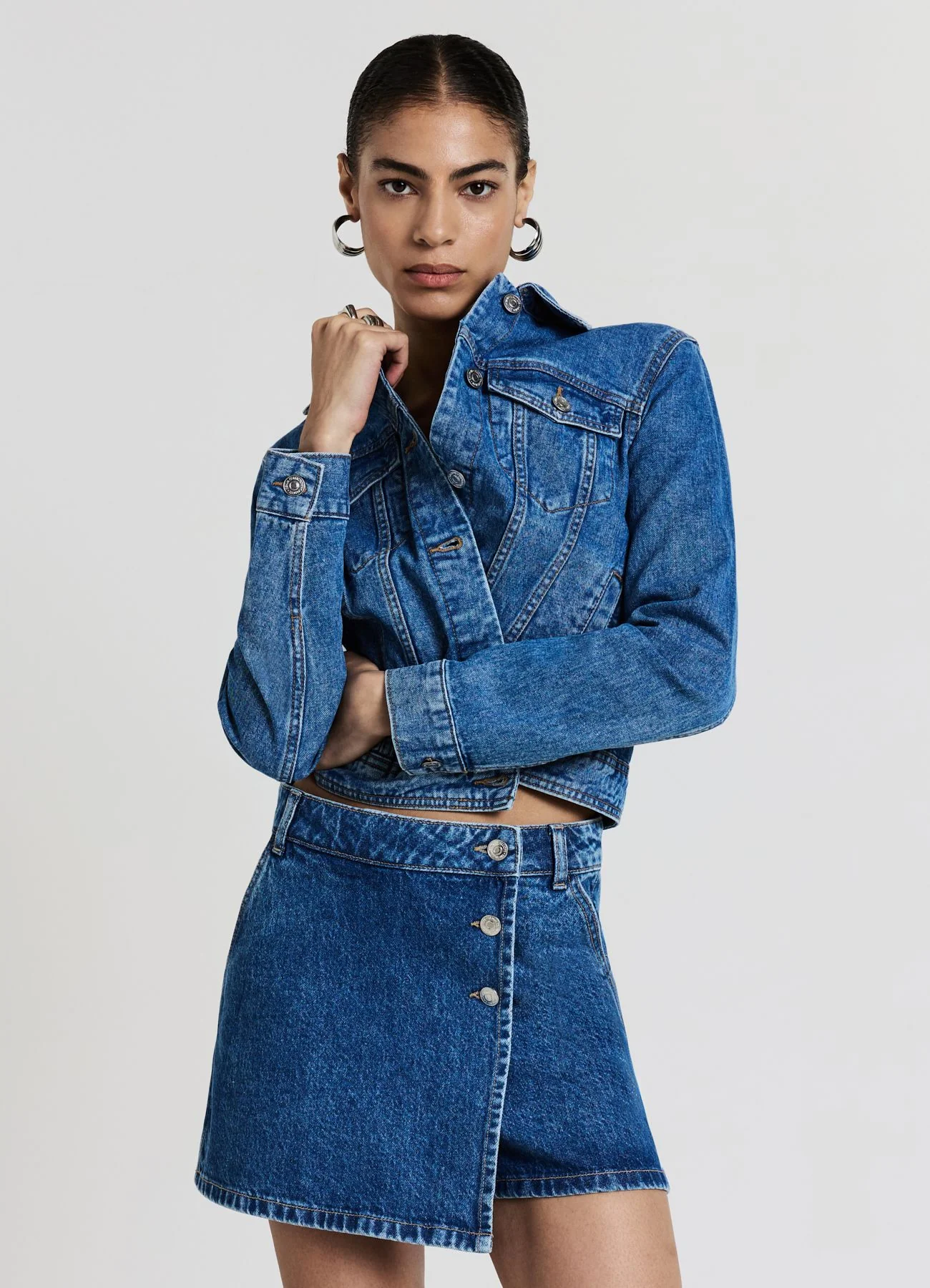 Gonna pantalone in denim - Image 2