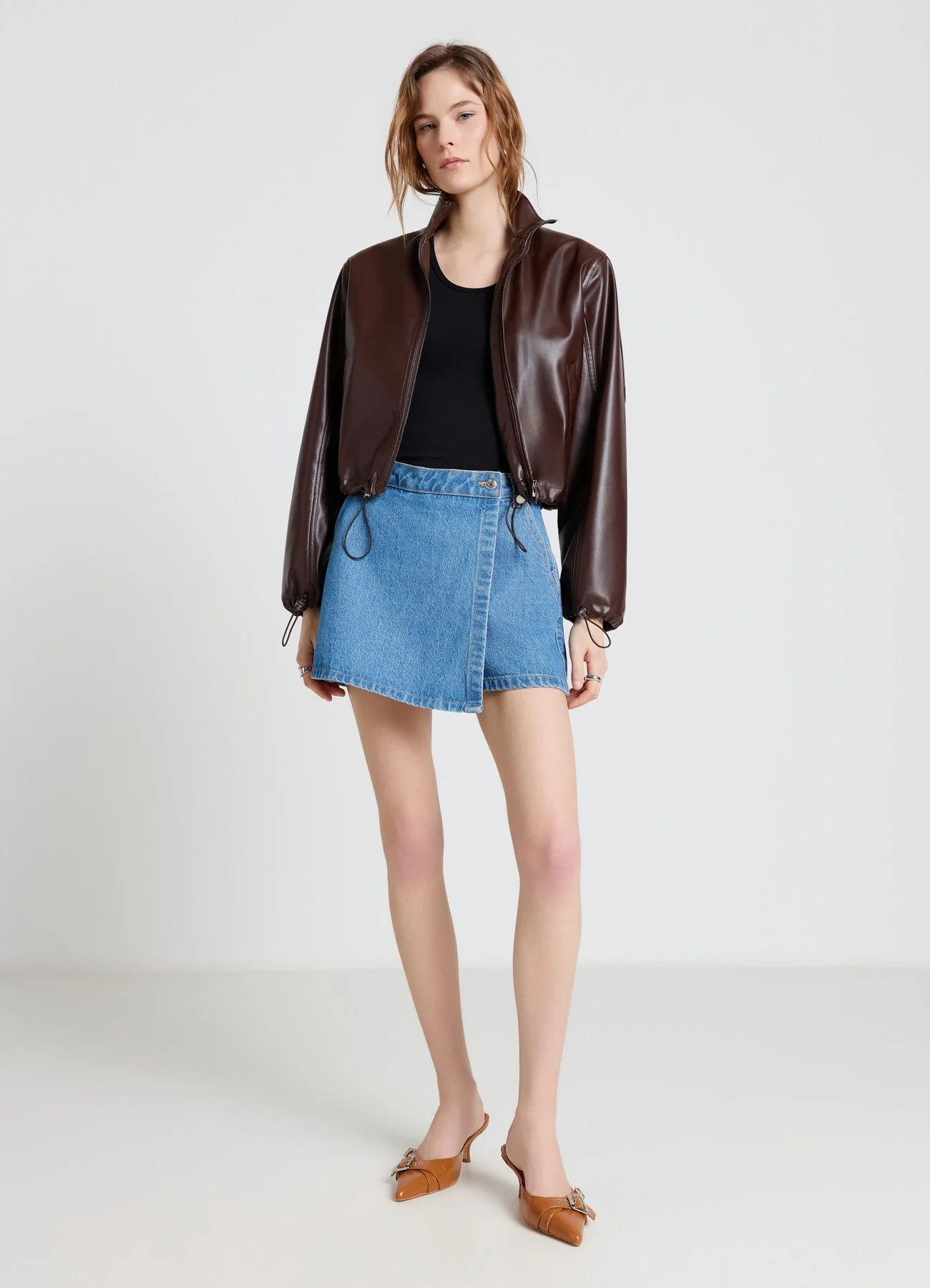 Gonna-pantalone in denim