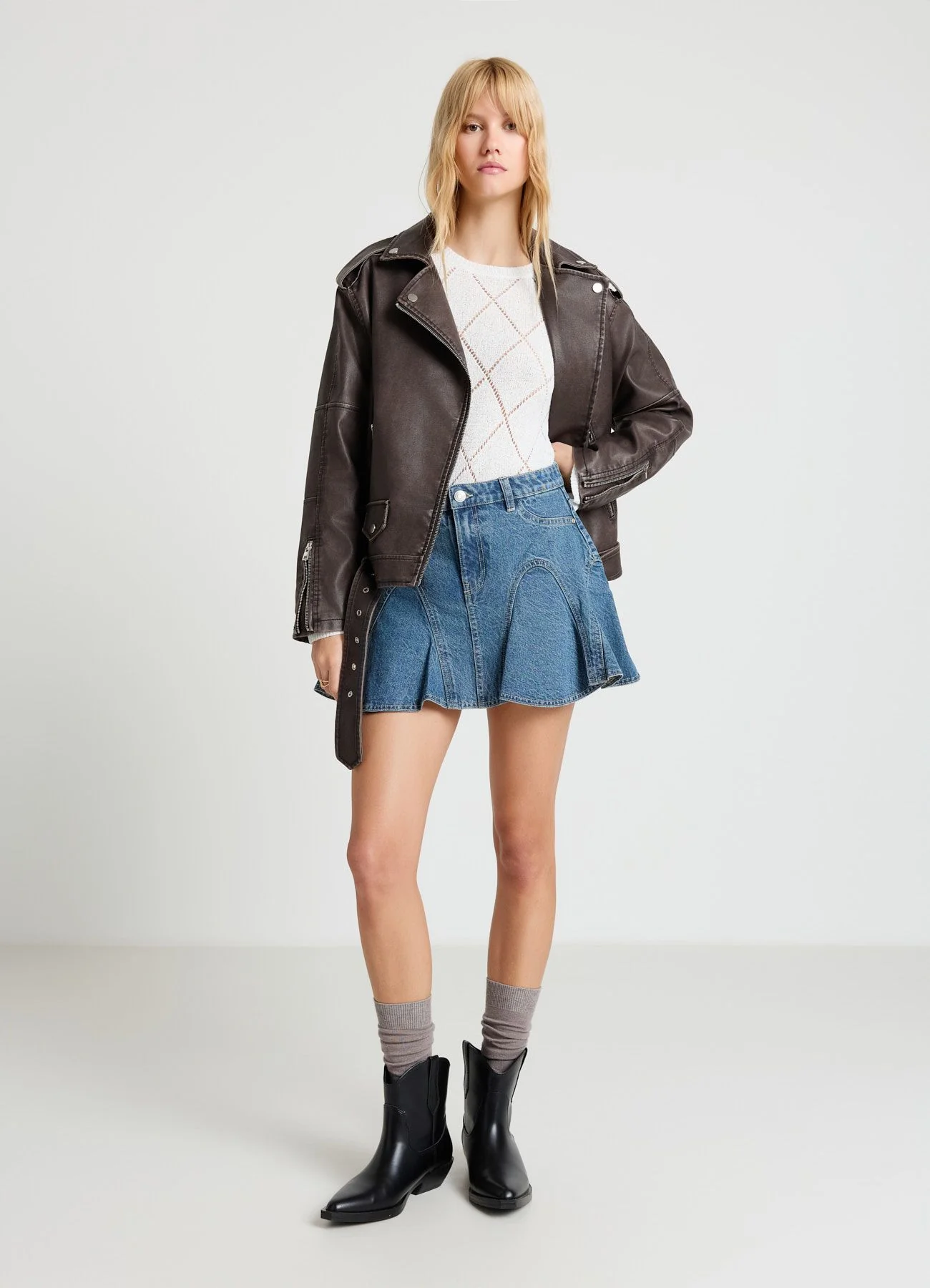 Gonna-pantalone in denim