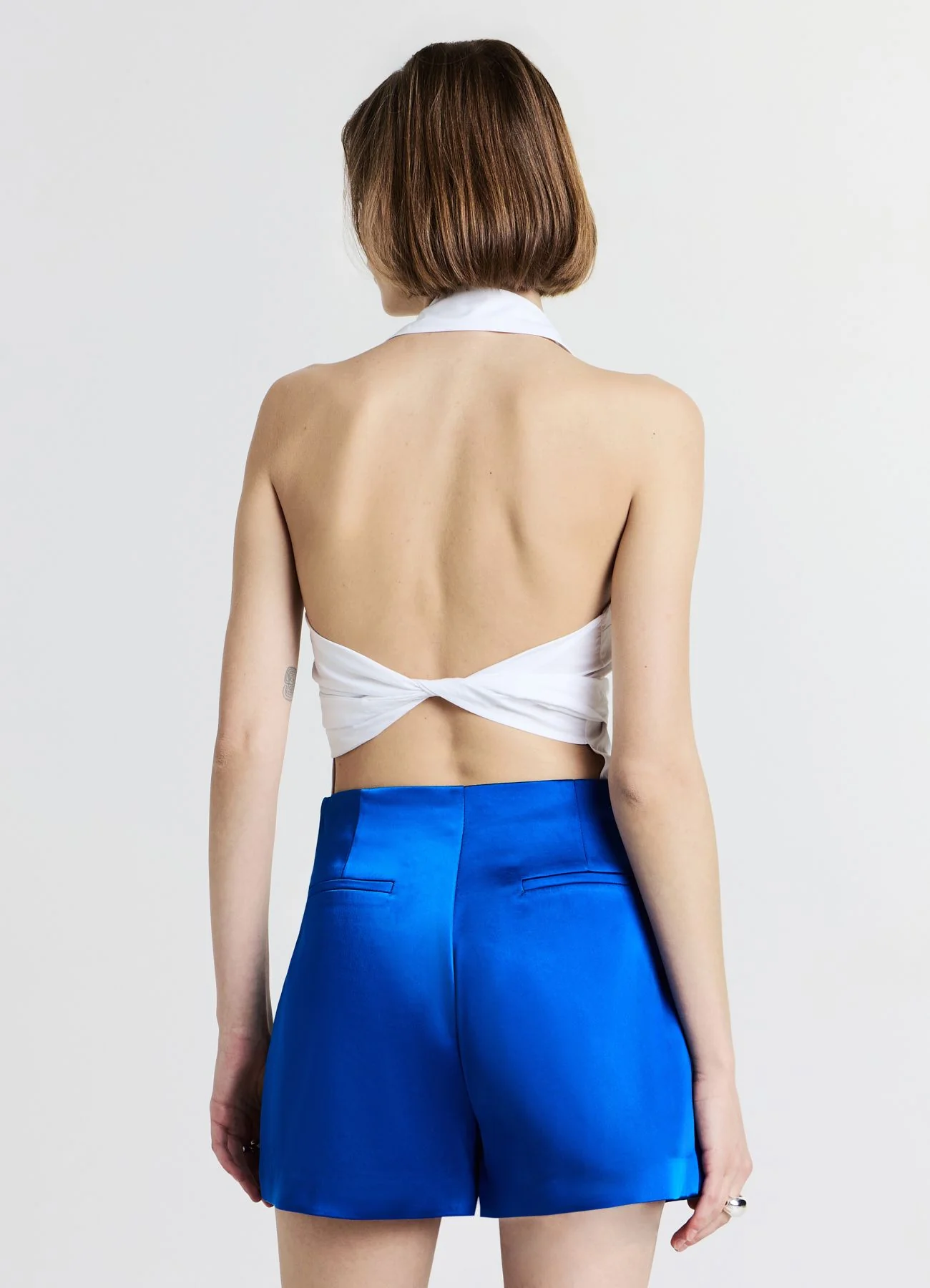 Gonna pantalone in simil satin