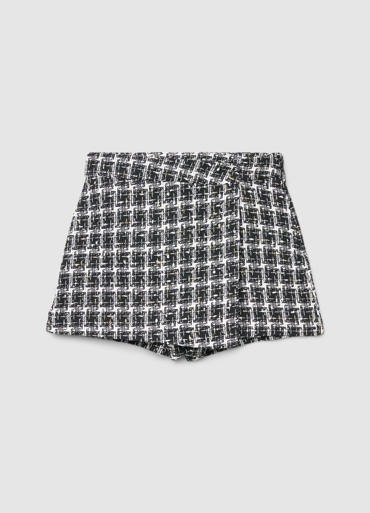 Gonna-pantalone in tweed con fantasia - Image 6