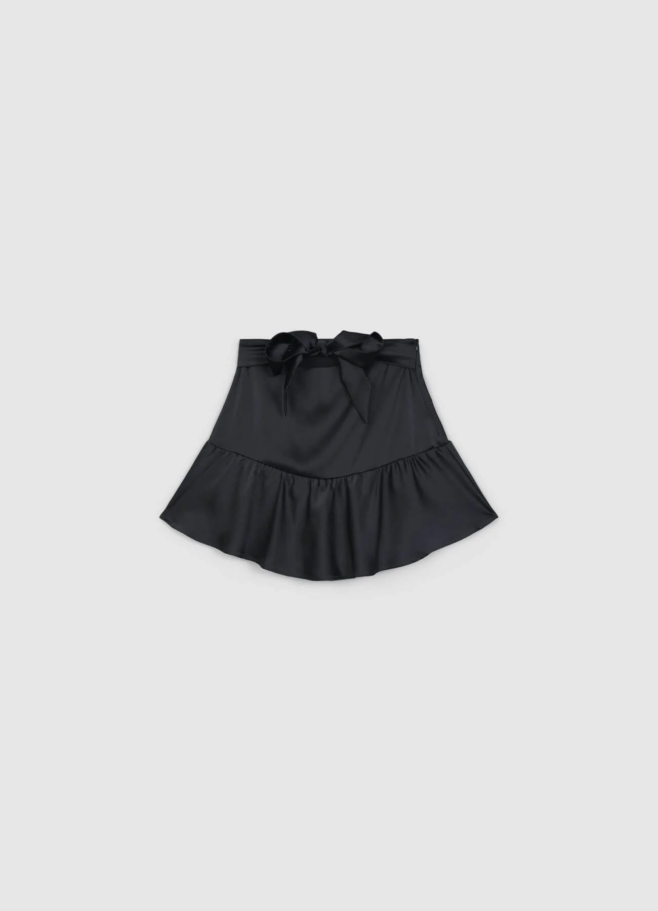 Gonna pantalone simil satin con volant - Image 4