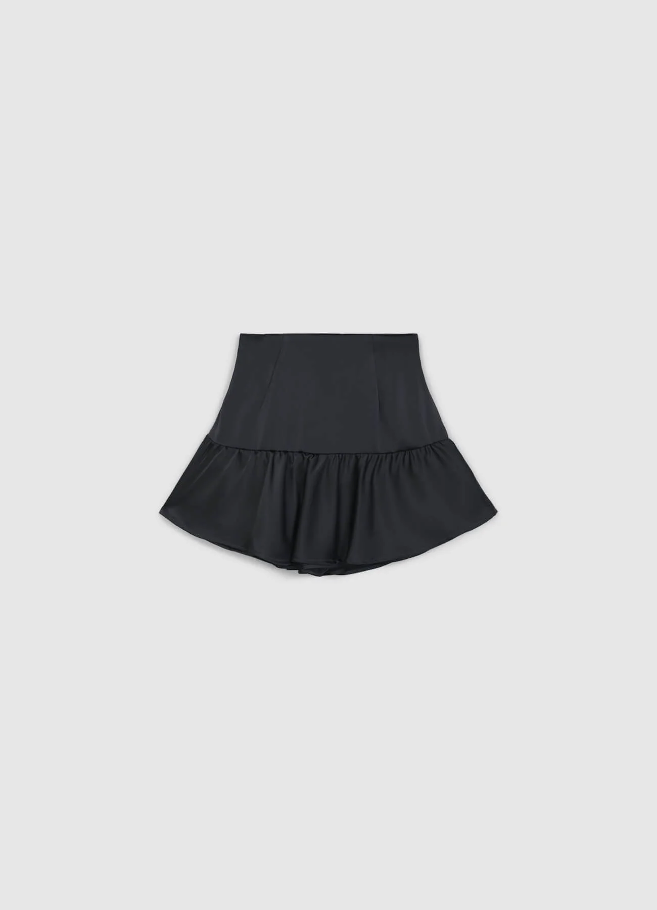 Gonna pantalone simil satin con volant - Image 5