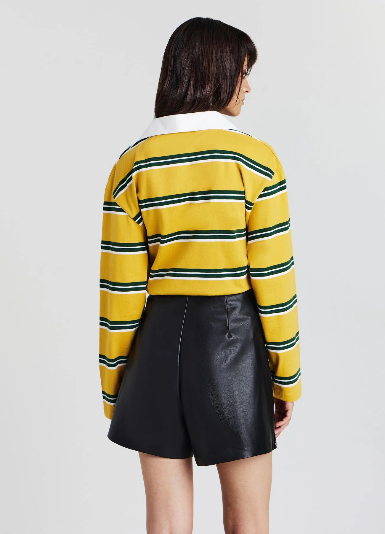 Gonna-pantalone similpelle borchie