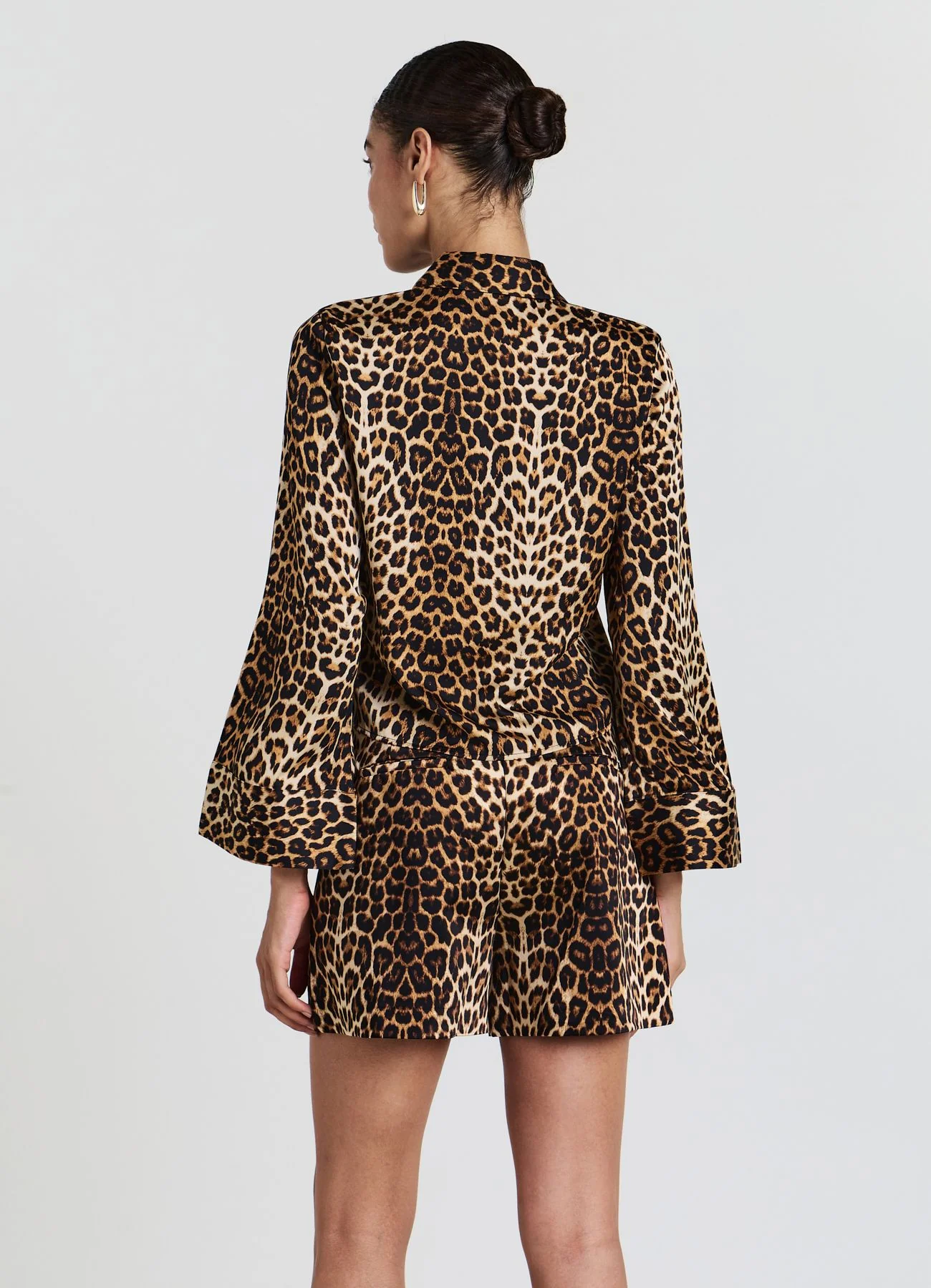 Gonna-pantalone similsatin fantasia animalier - Image 2