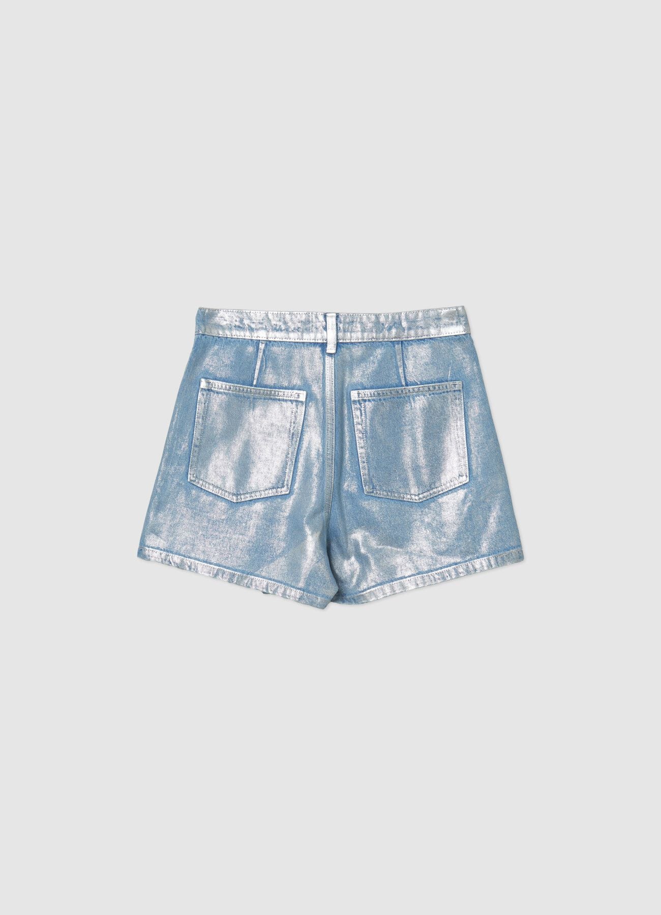 Gonna pantalone tessuto spalmato - Image 4