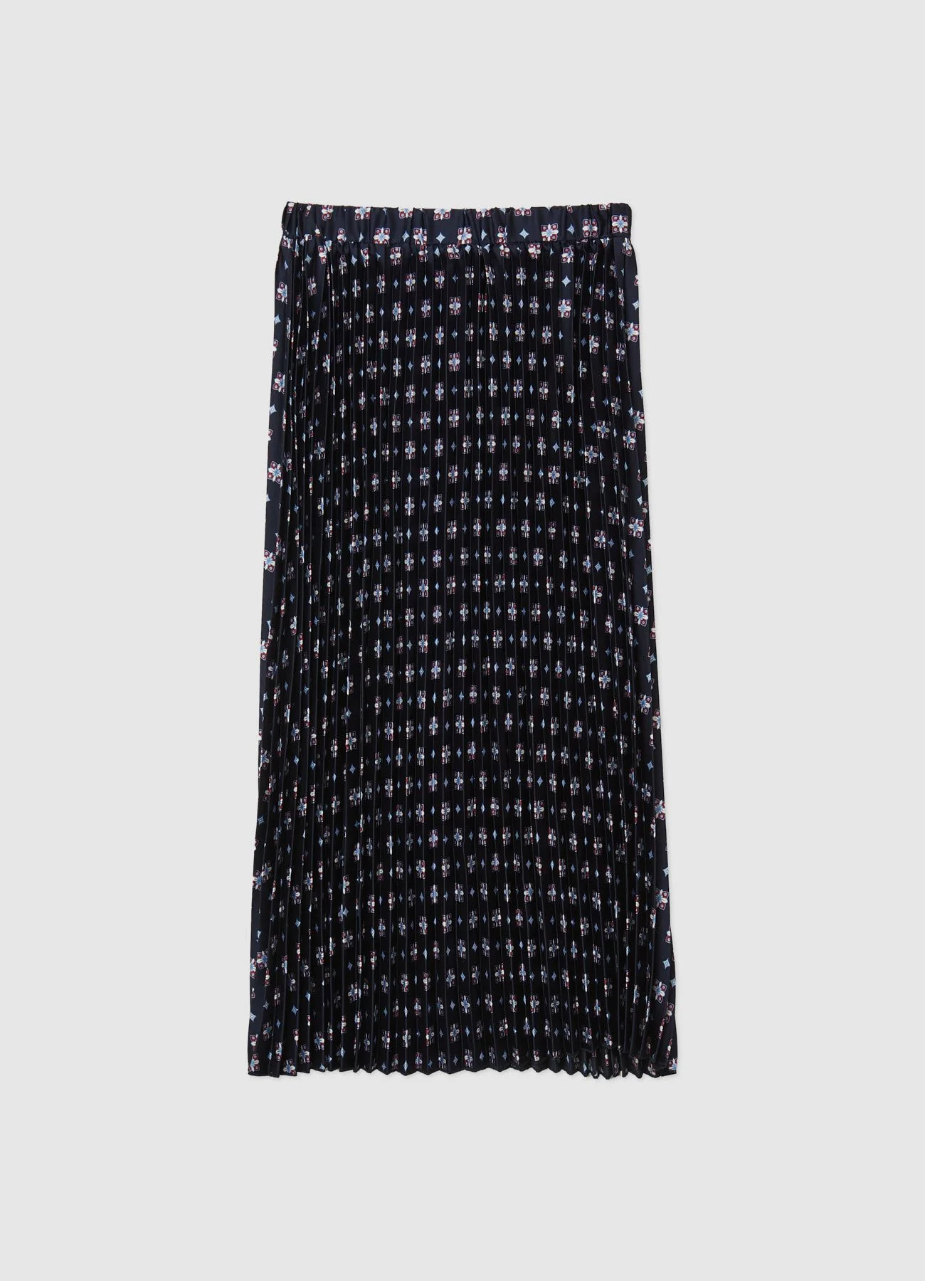 Gonna simil satin fantasia geometrica - Image 4