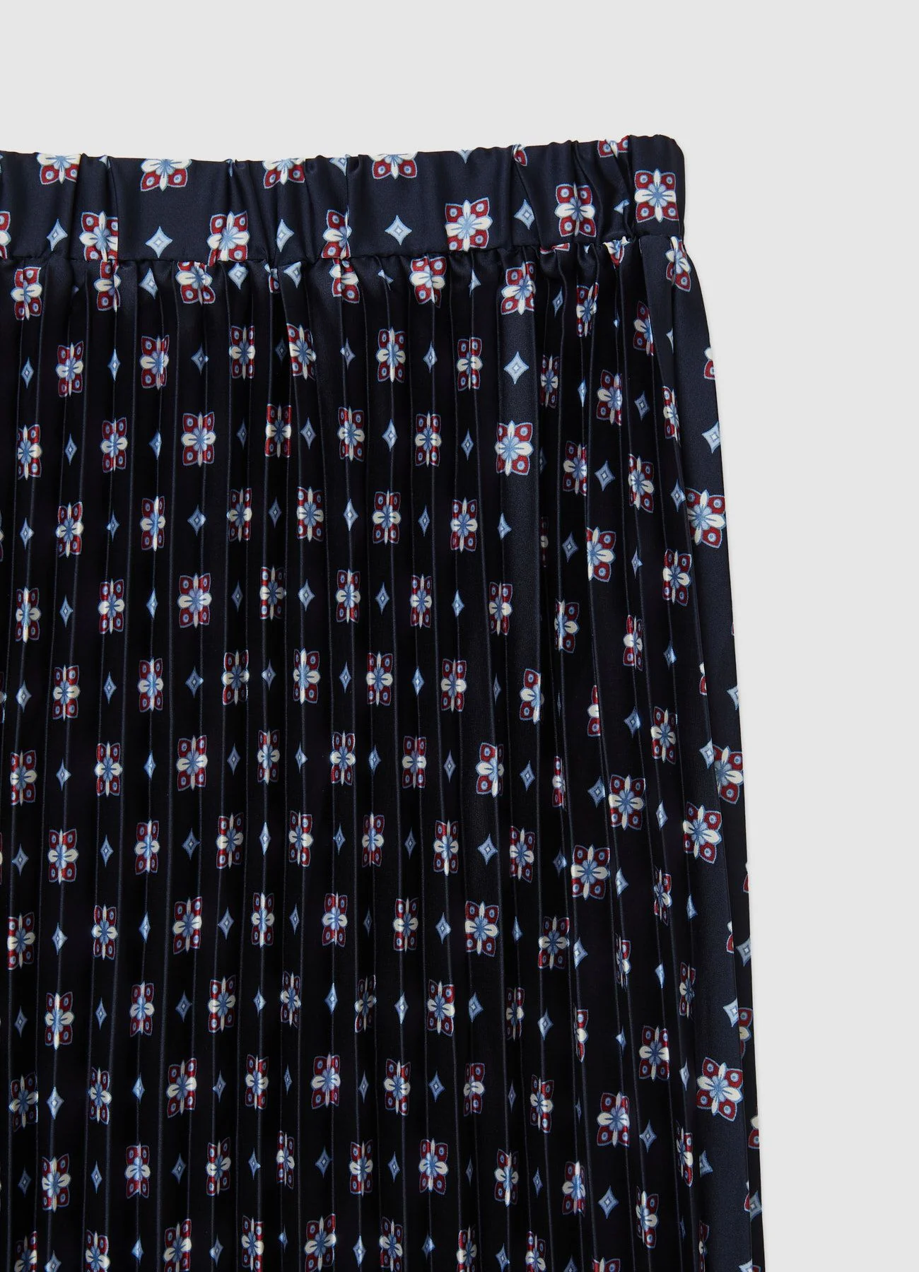 Gonna simil satin fantasia geometrica - Image 5
