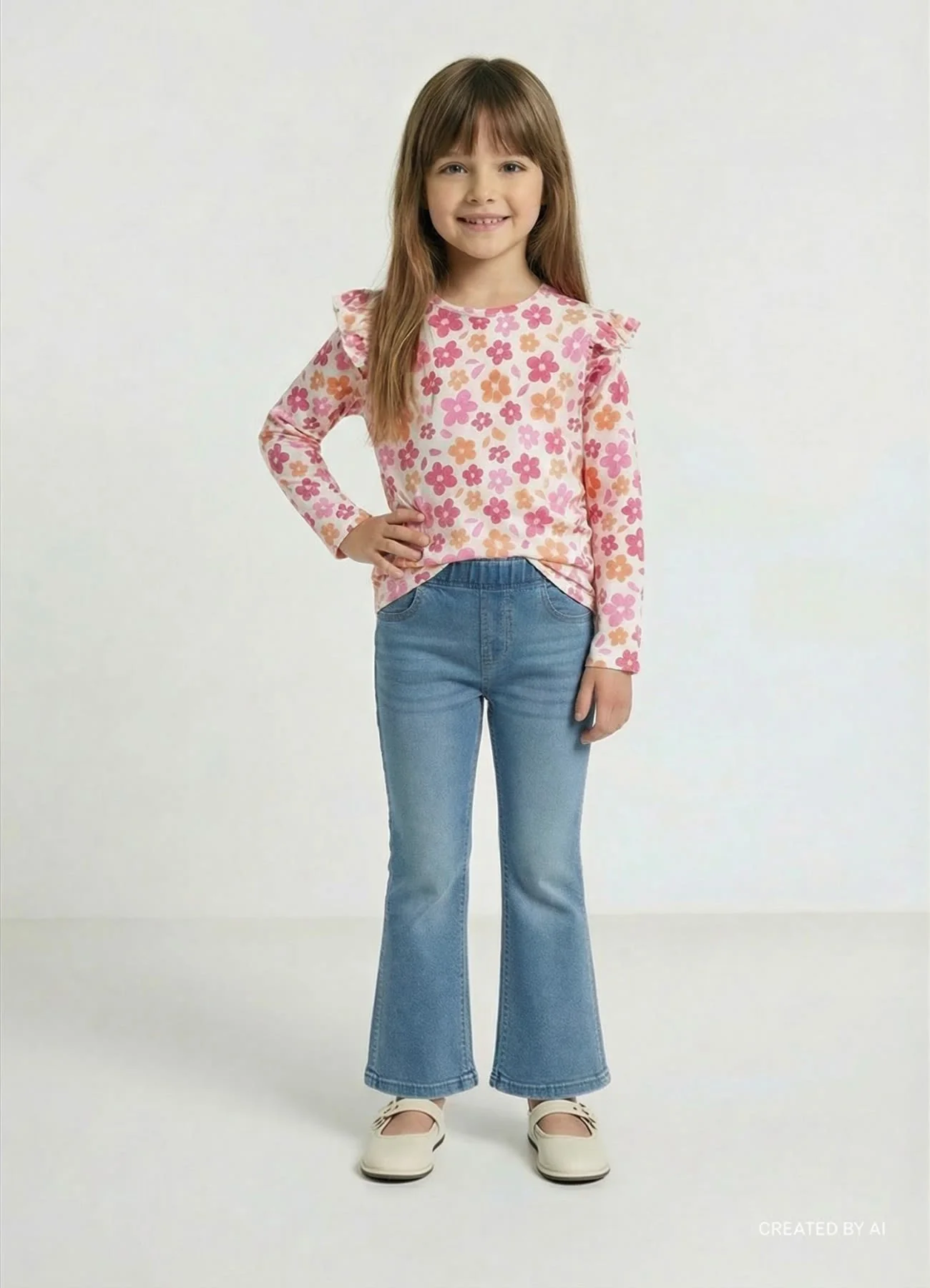 Jeans a zampa con elastico