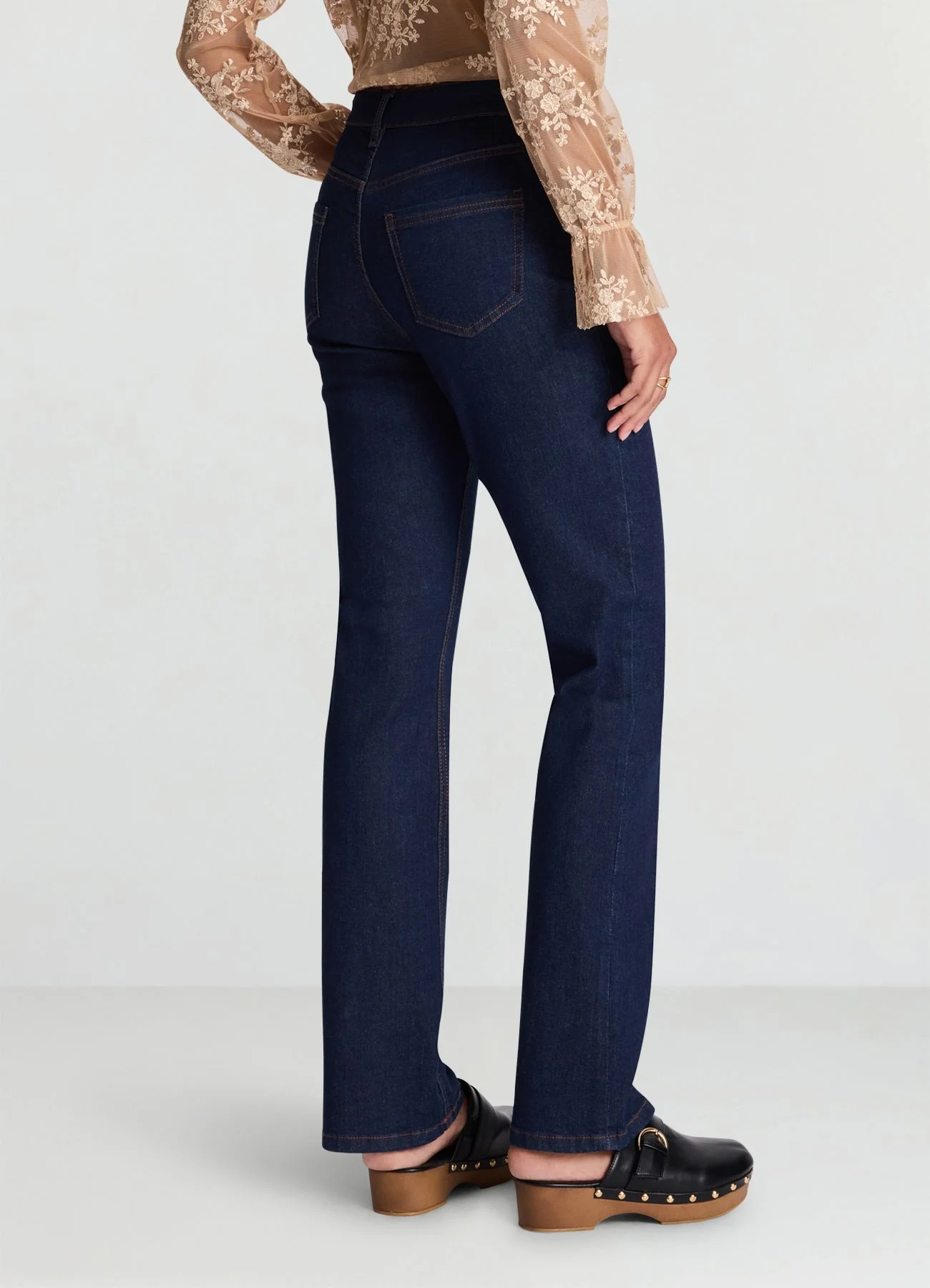 Jeans bootcut a vita alta