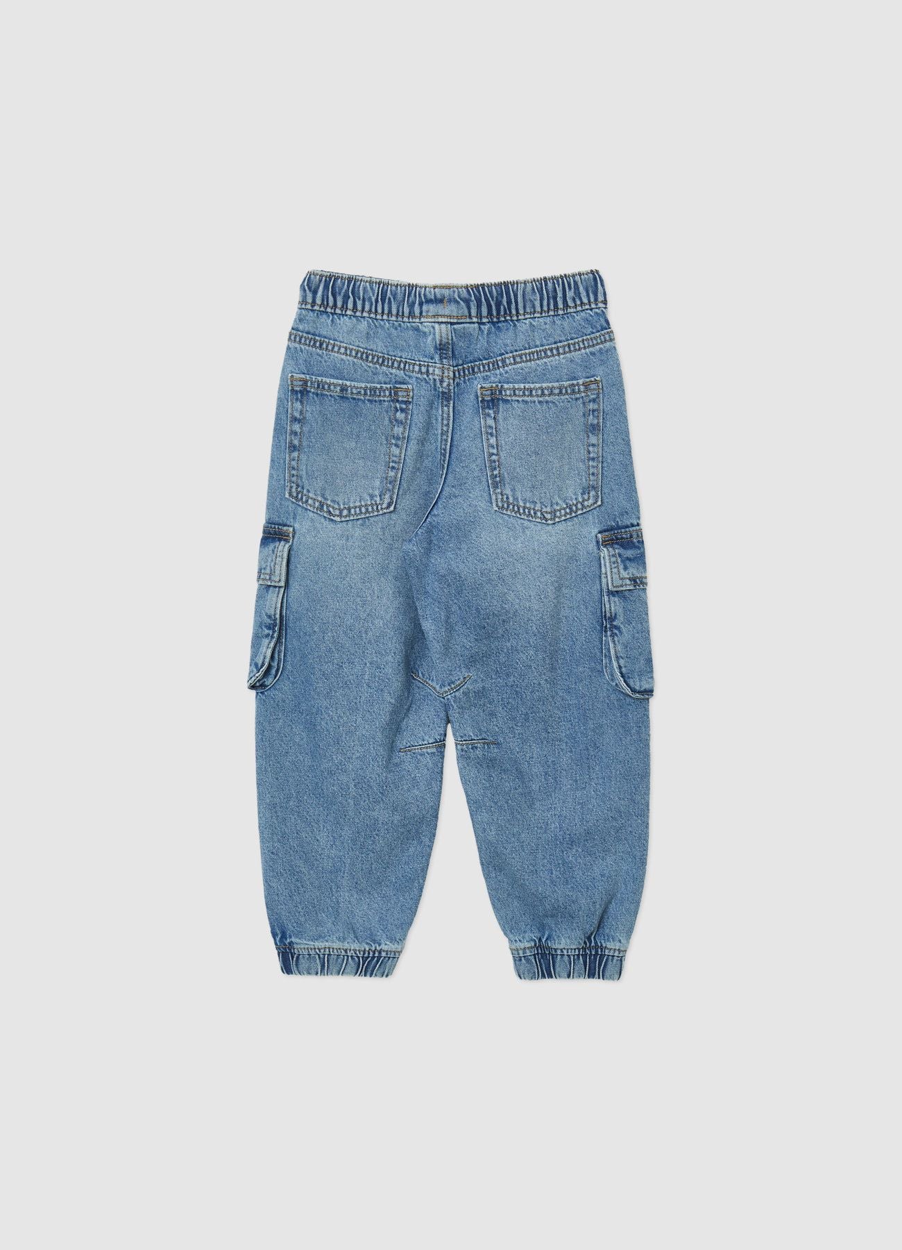 Jeans cargo con coulisse