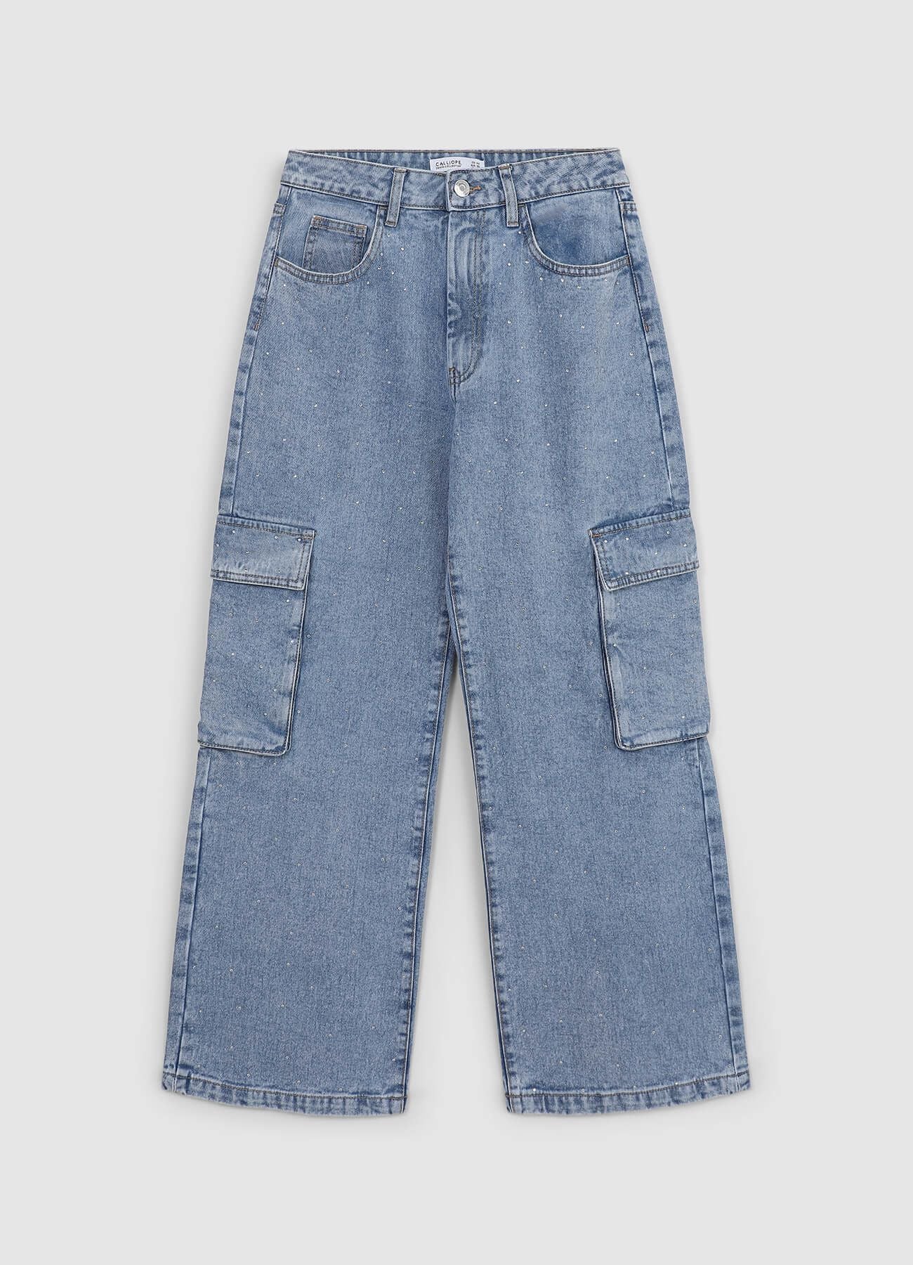 Jeans cargo con strass - Image 5