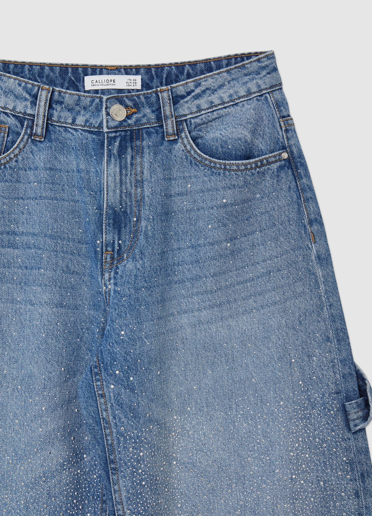 Jeans cargo con strass - Image 5