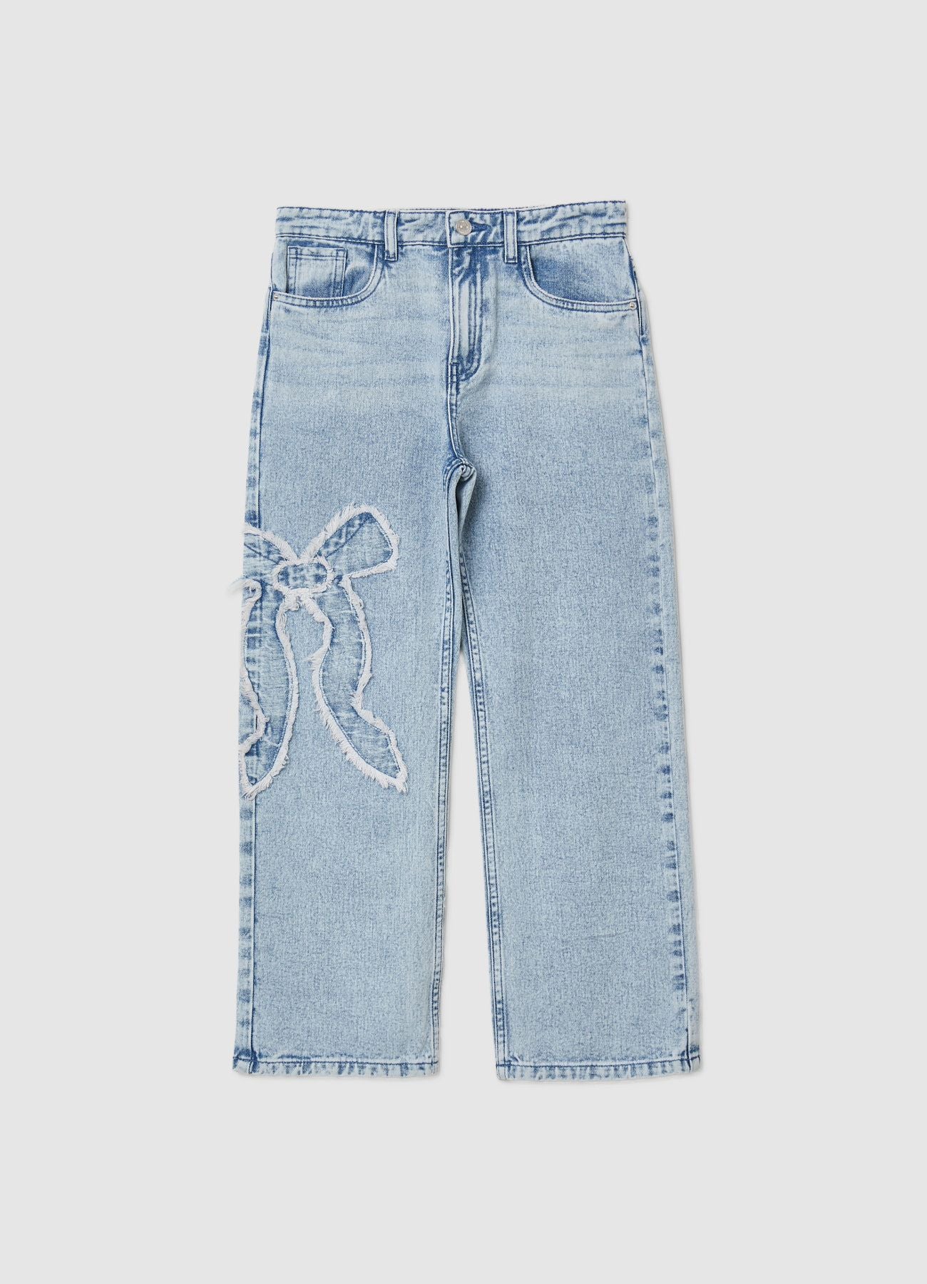 Jeans con applicazione fiocco - Image 3