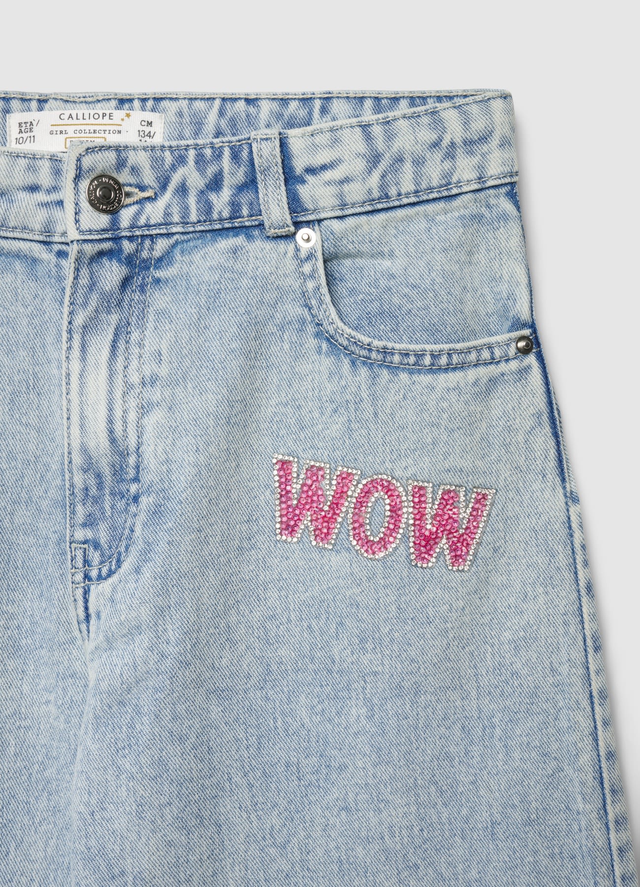 Jeans crop con patch luccicanti - Image 2