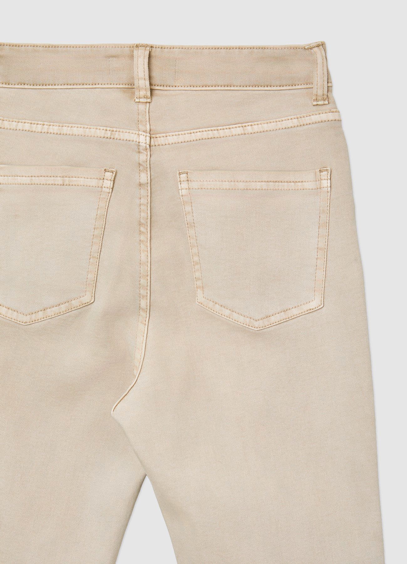 Jeans crop flare a tinta unita - Image 5