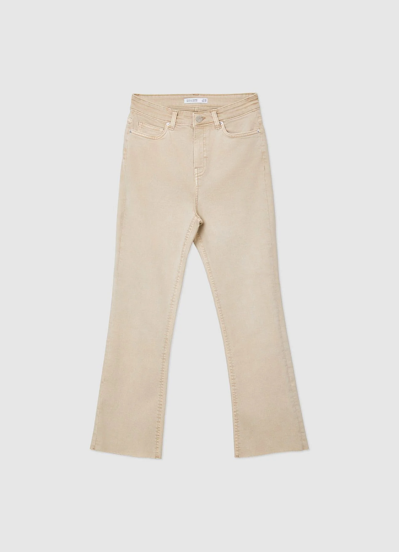 Jeans crop flare a tinta unita - Image 6