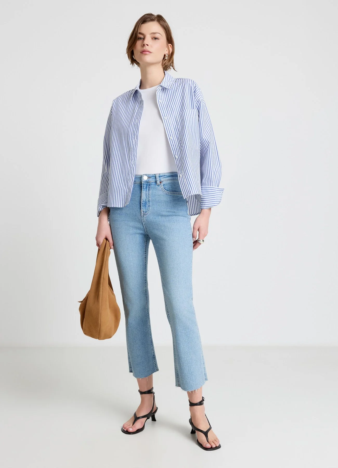Jeans cropped flare