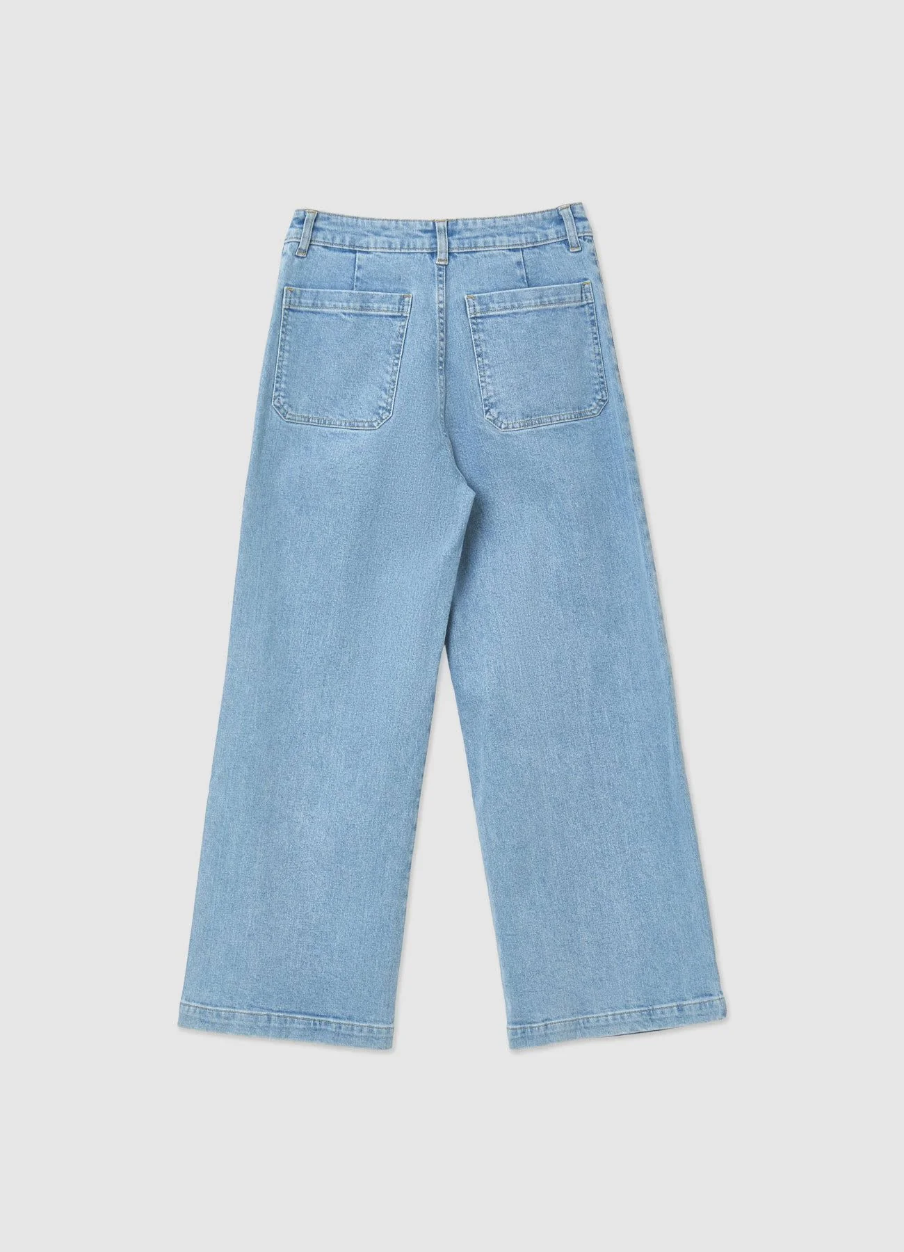Jeans culotte con tasche applicate - Image 4