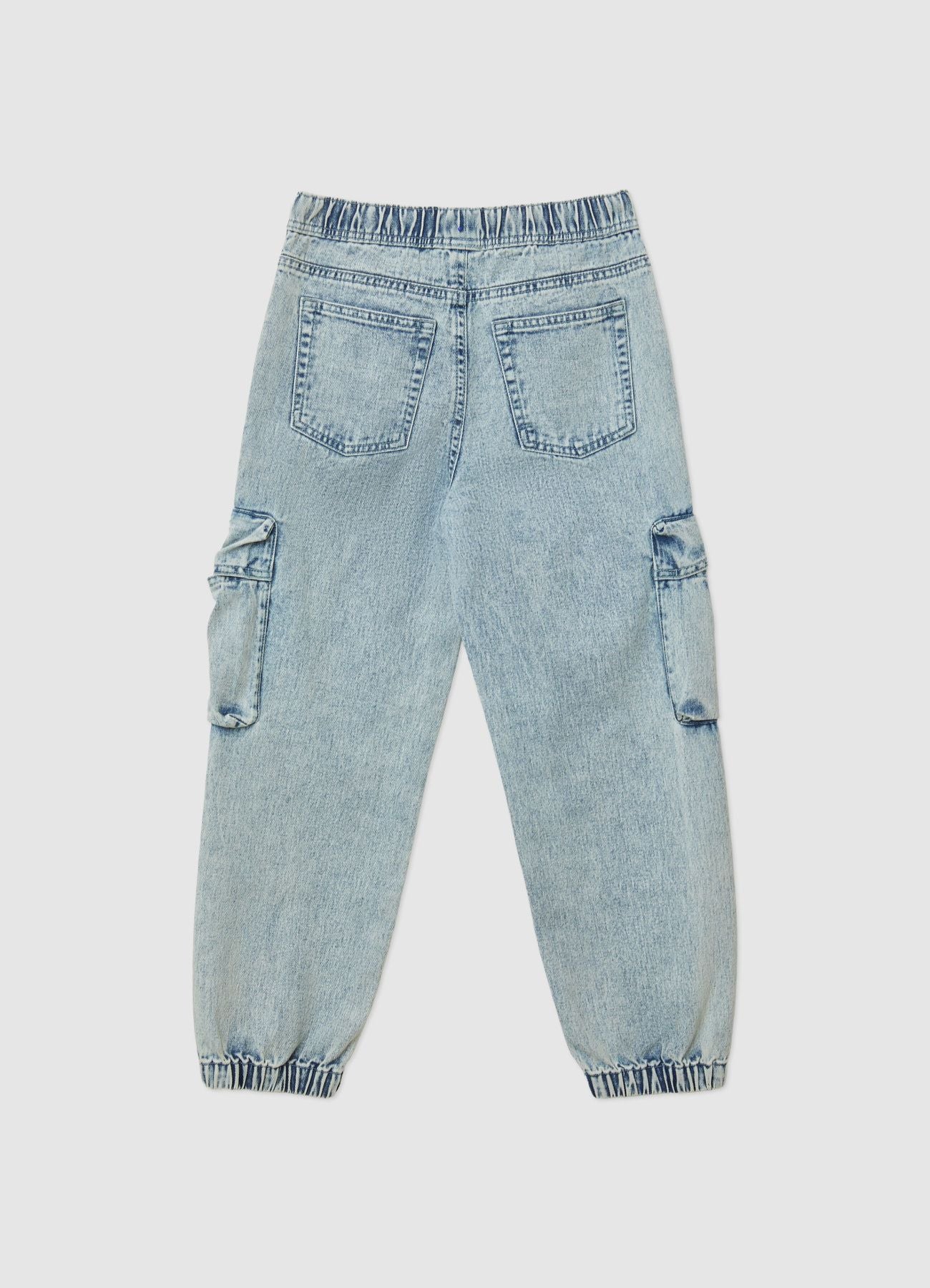 Jeans jogger cargo con coulisse - Image 3