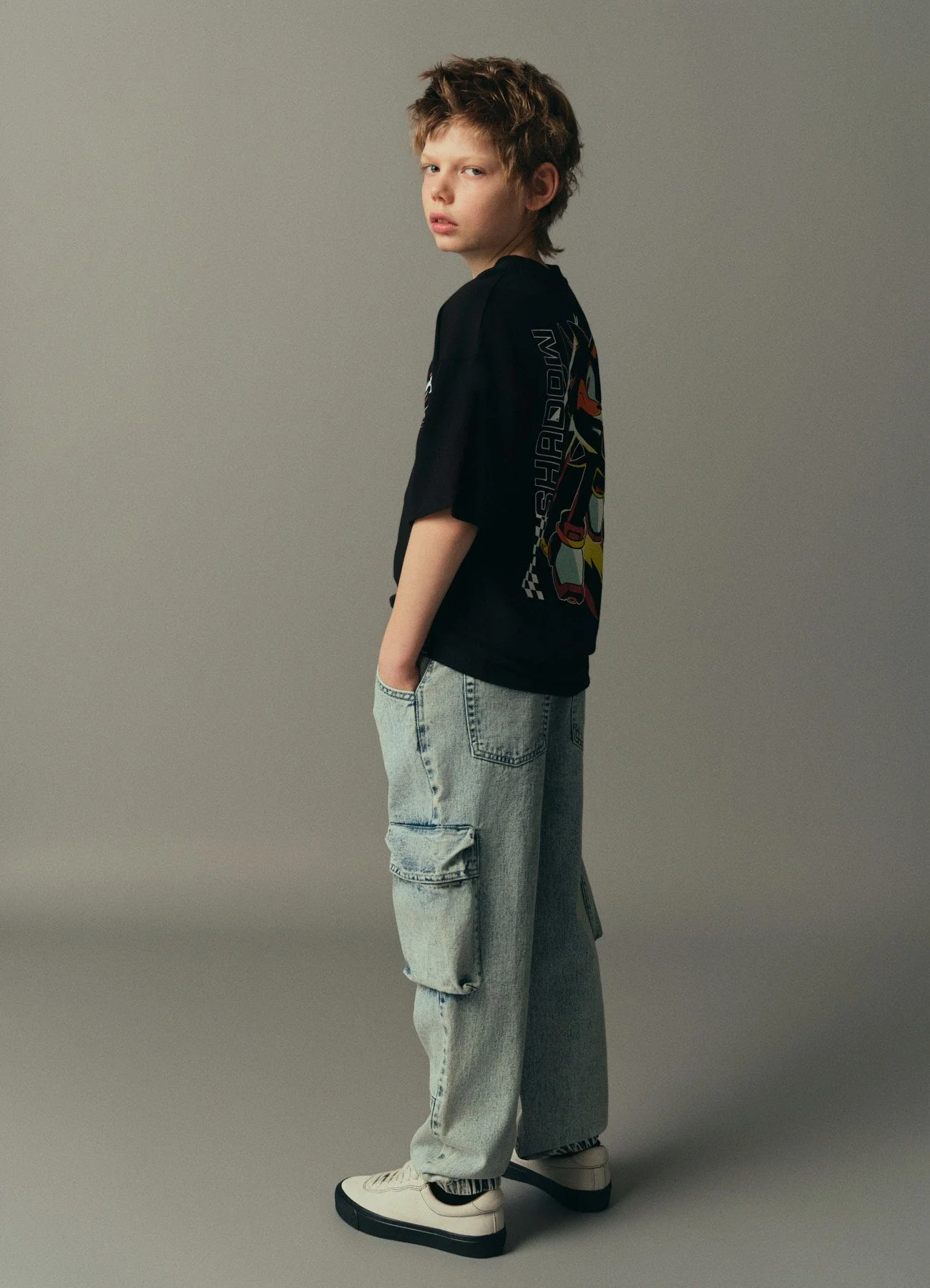 Jeans jogger cargo con coulisse - Image 4