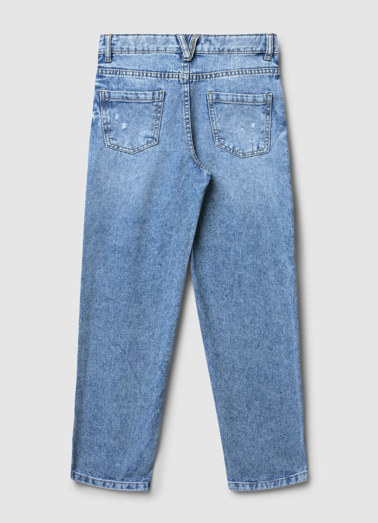Jeans mom fit con strappi e stampa cuori - Image 6